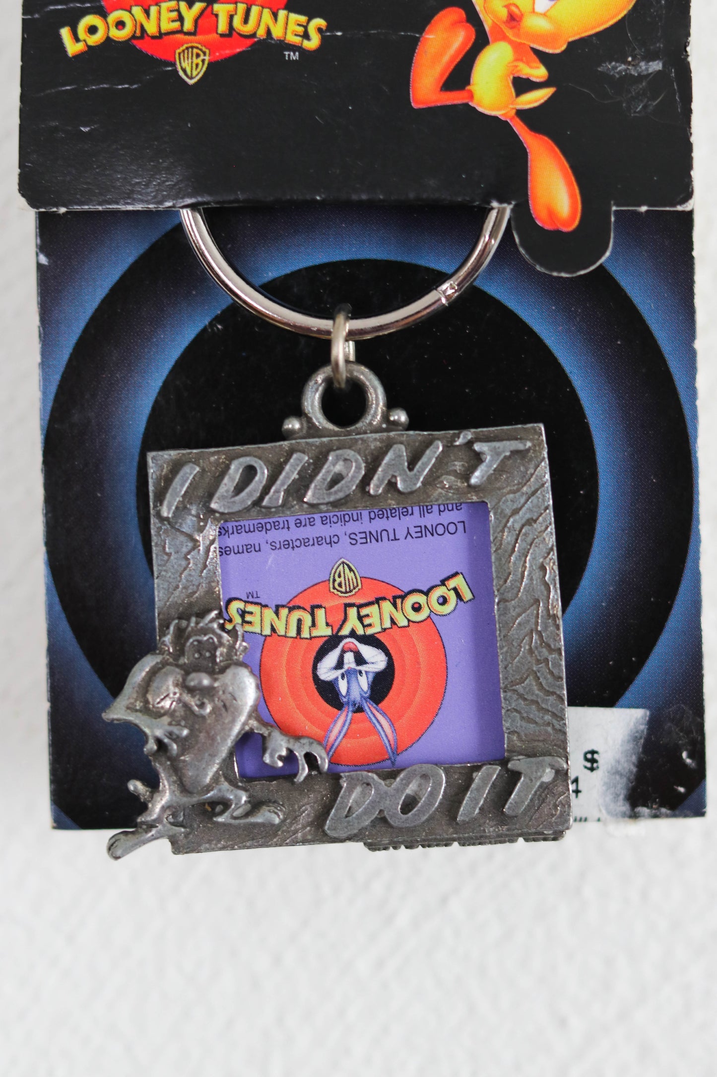 Vintage 90s Deadstock Tasmanian Devil Frame Keychain