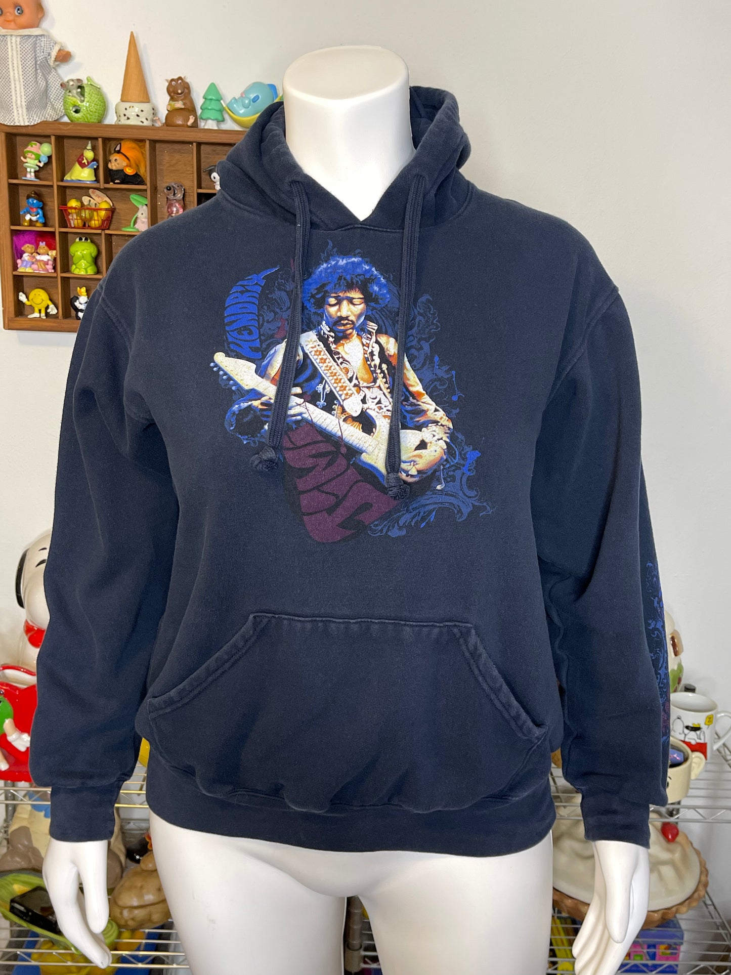2000s Jimmy Hendrix Navy Blue Graphic Hoodie Sz XL