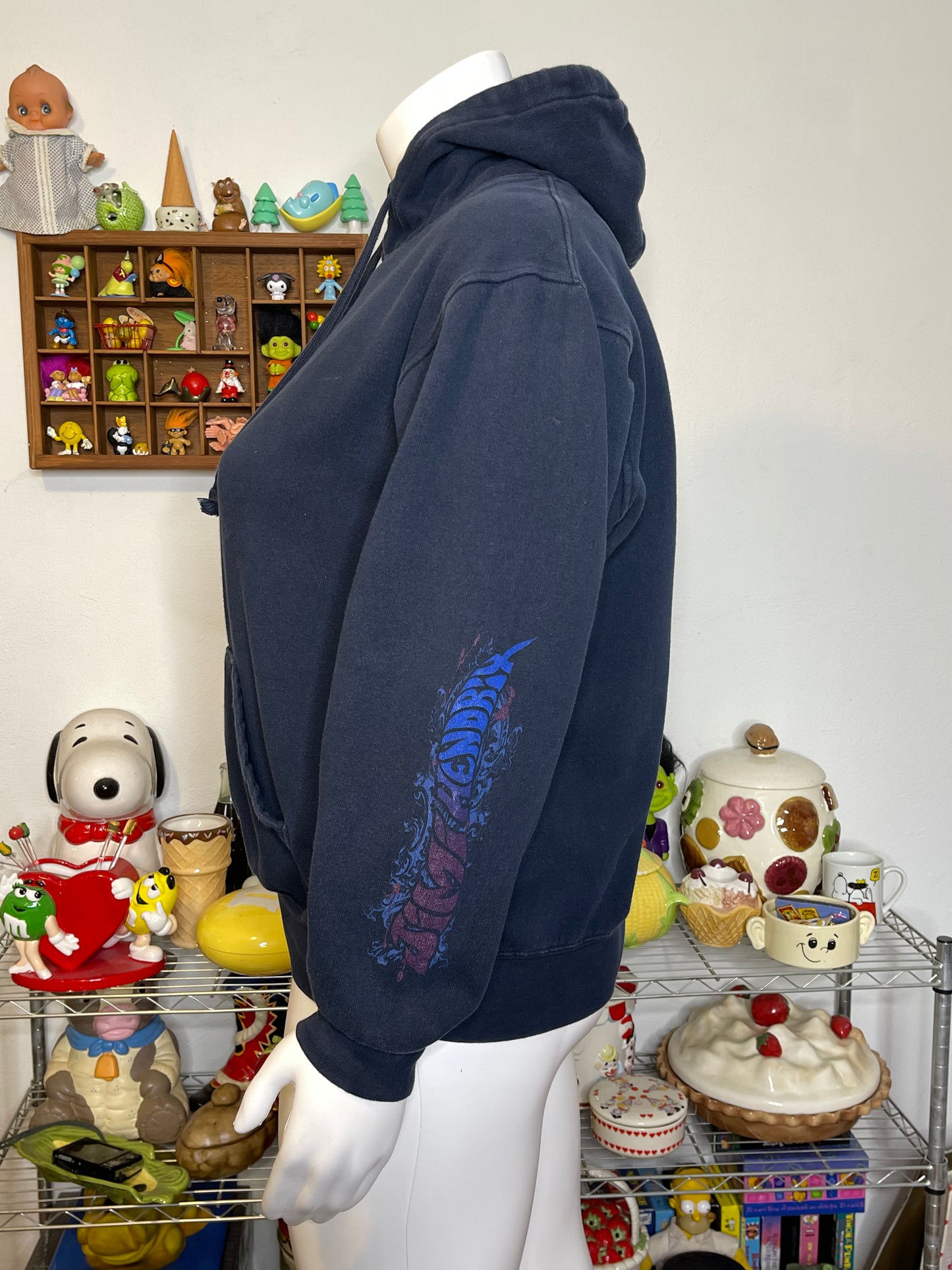 2000s Jimmy Hendrix Navy Blue Graphic Hoodie Sz XL
