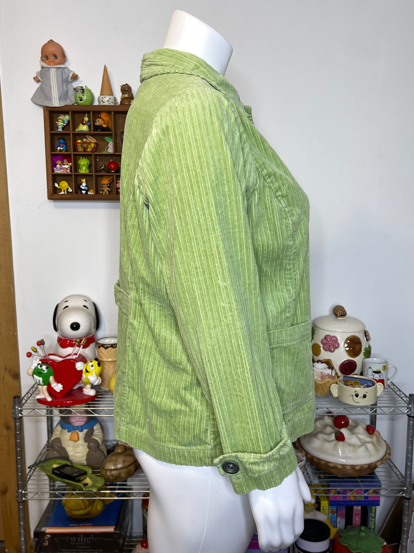 2000s Apple Green Corduroy Jacket Sz XXL