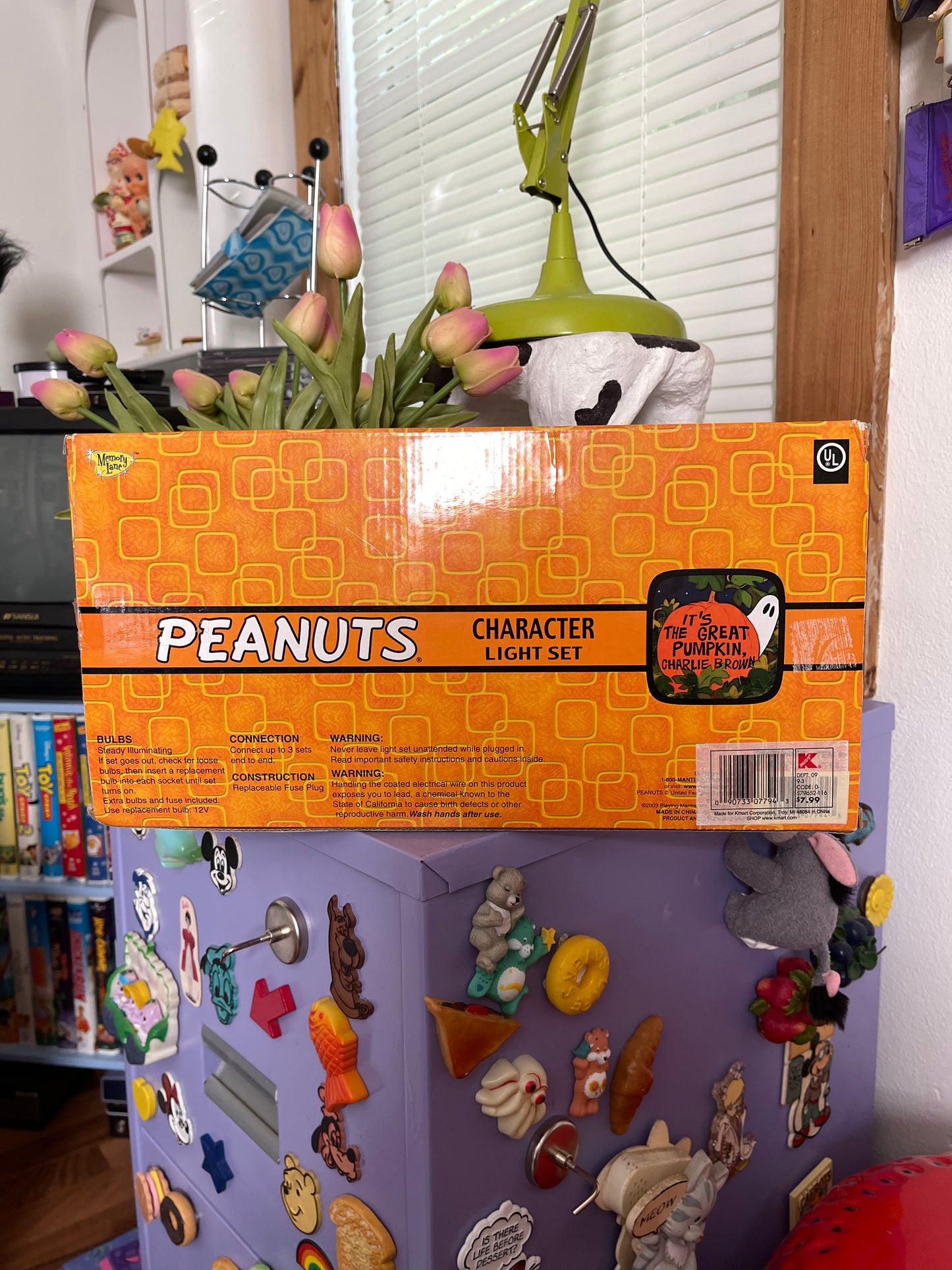 Vintage 2000s Peanuts Halloween Pumpkin Character Lights