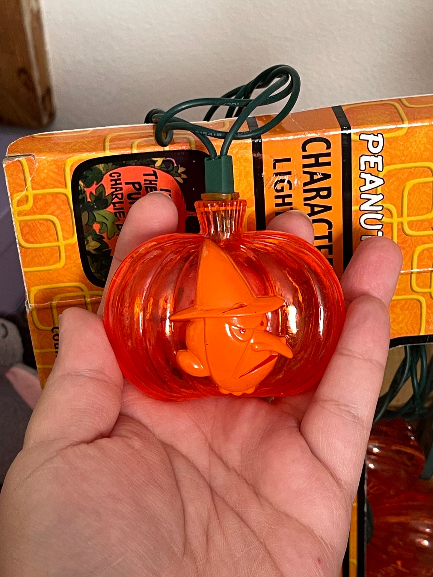 Vintage 2000s Peanuts Halloween Pumpkin Character Lights