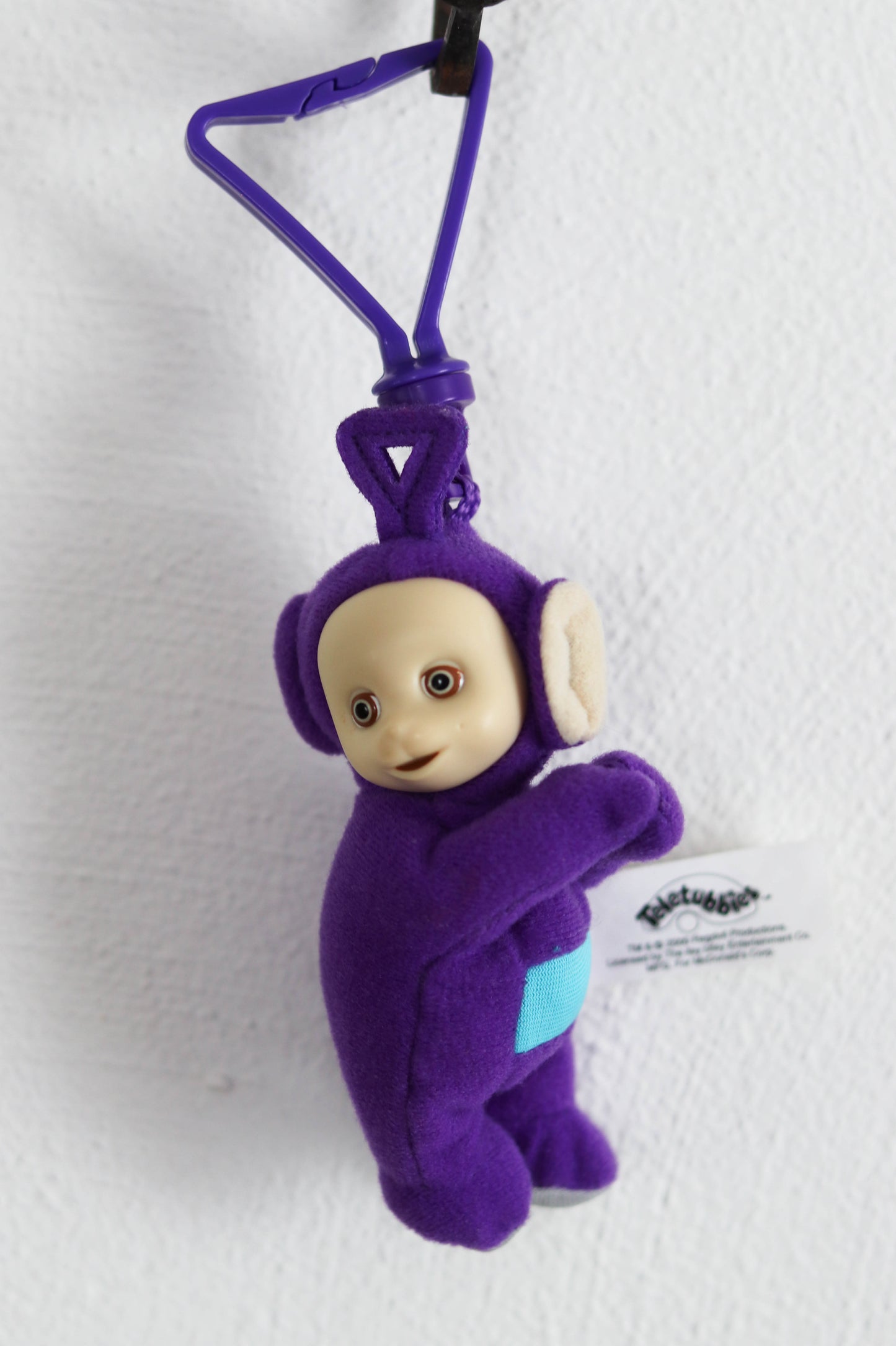Vintage 2000s Purple Tinky Winky Teletubbies Plush Keychain