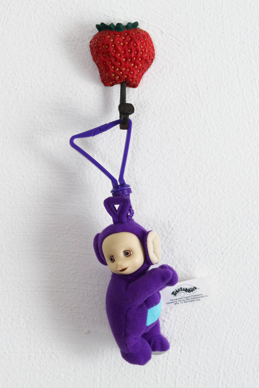 Vintage 2000s Purple Tinky Winky Teletubbies Plush Keychain