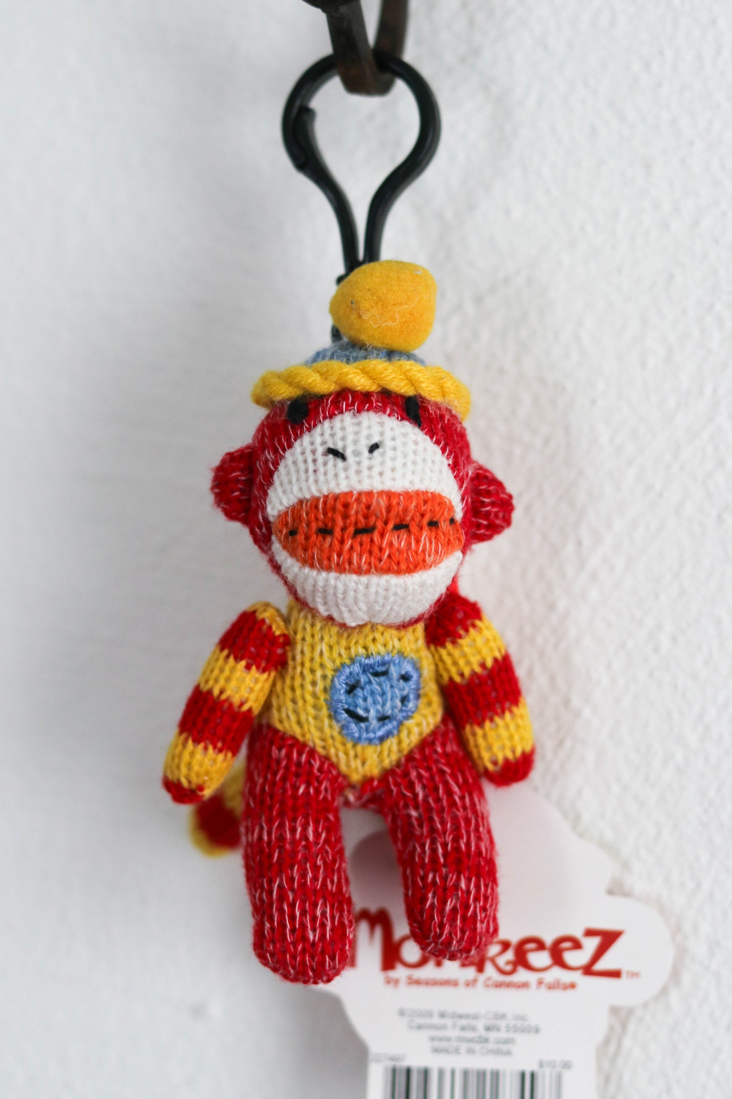 2000s Deadstock Sock Monkey Plush Keychain