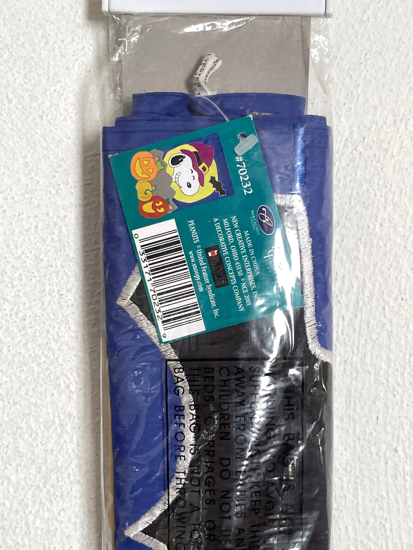 Vintage Snoopy's Pumpkin Greetings Halloween Flag