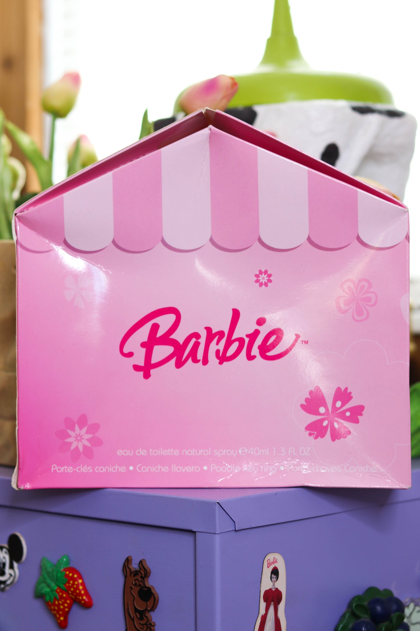 Vintage 2000s Barbie Eau De Toilette + Poodle Keychain Set