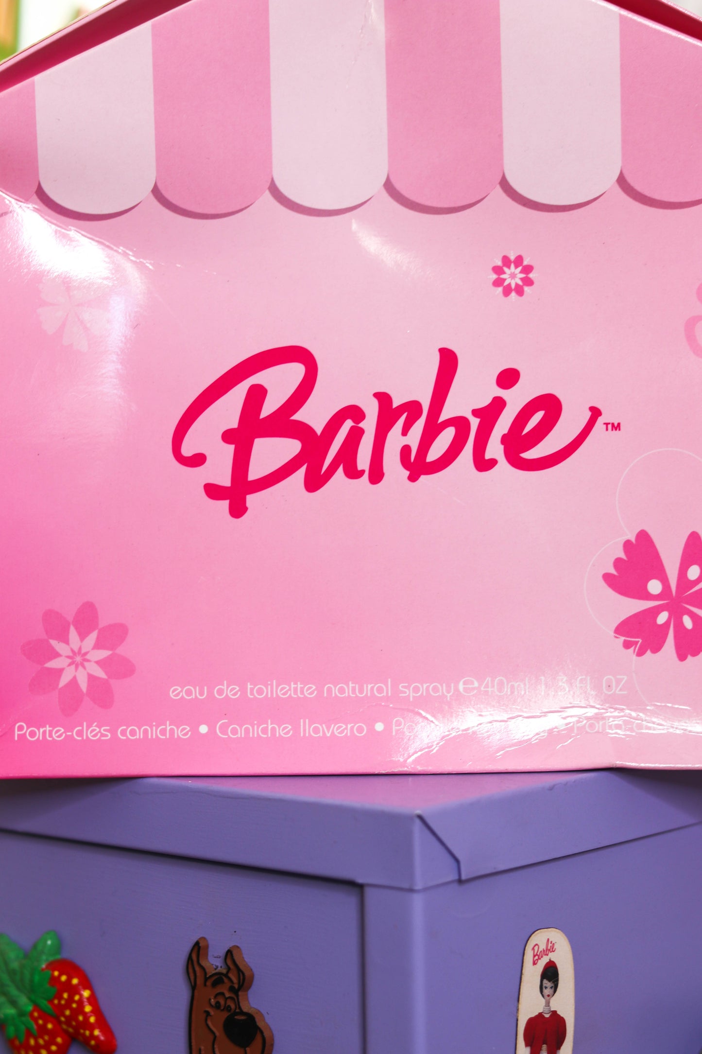 Vintage 2000s Barbie Eau De Toilette + Poodle Keychain Set