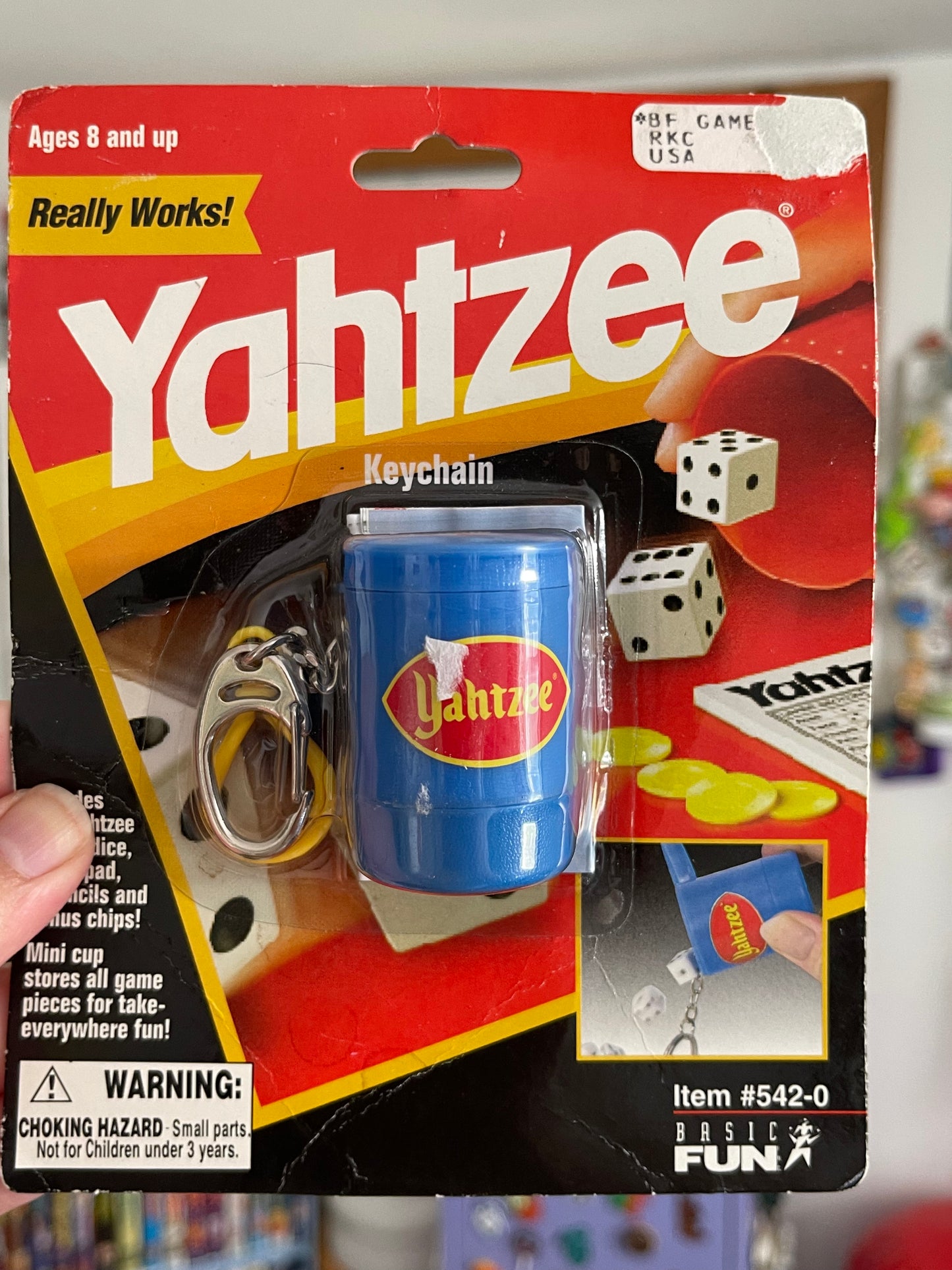2000's Yahtzee mini game keychain