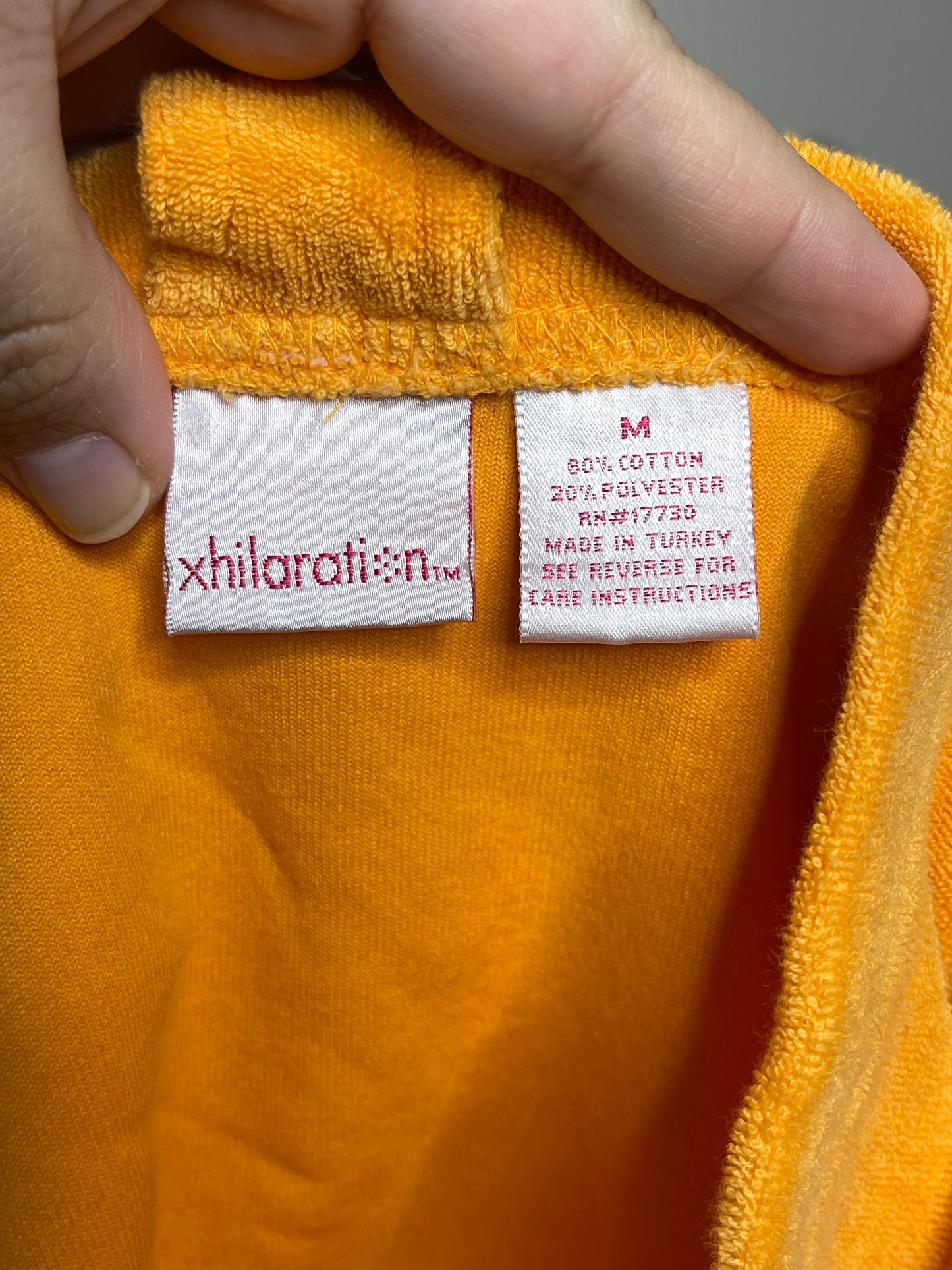 2000s Orange Terrycloth Mini Skirt Sz L/XL