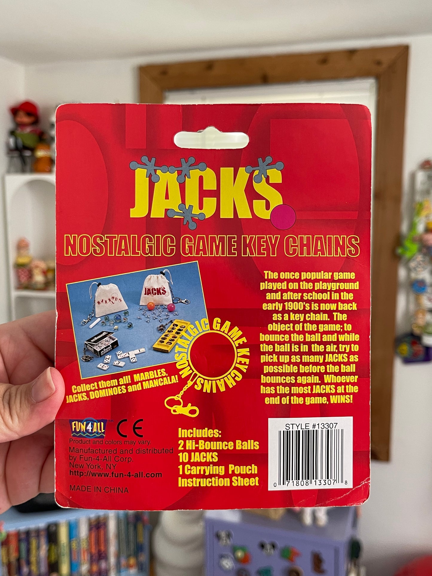 Nostalgic Jacks mini game keychain