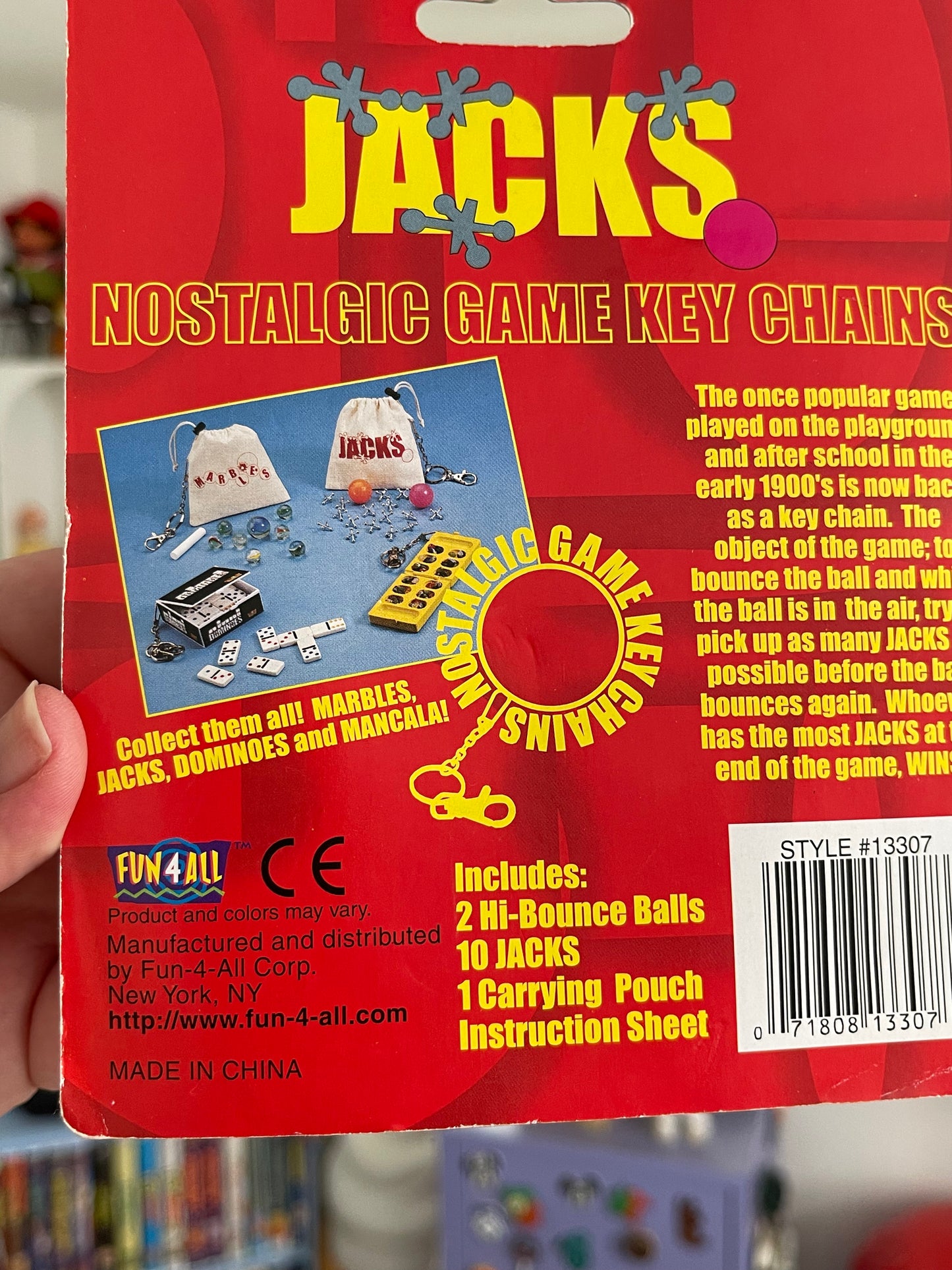 Nostalgic Jacks mini game keychain