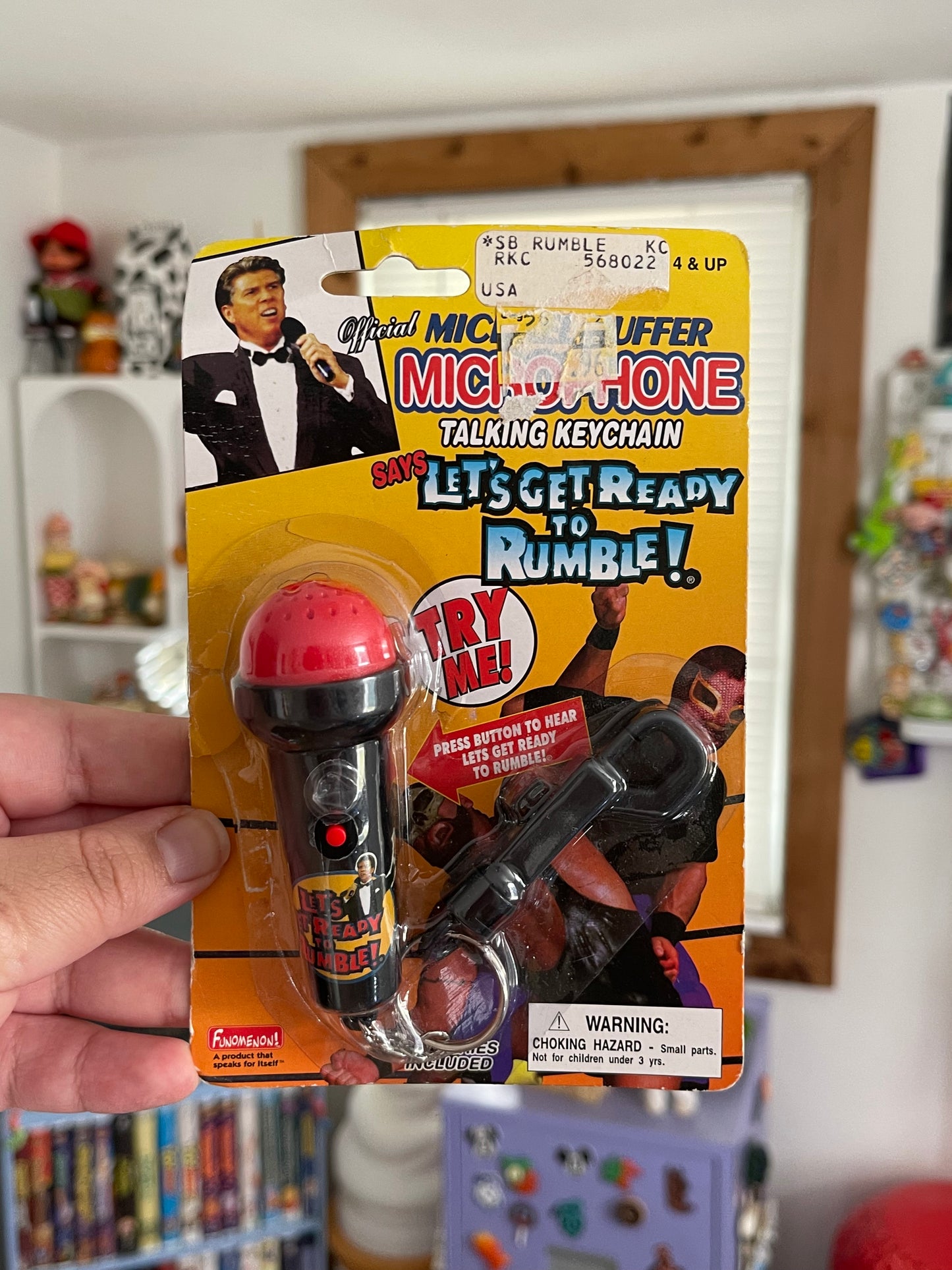 90's mini microphone keychain