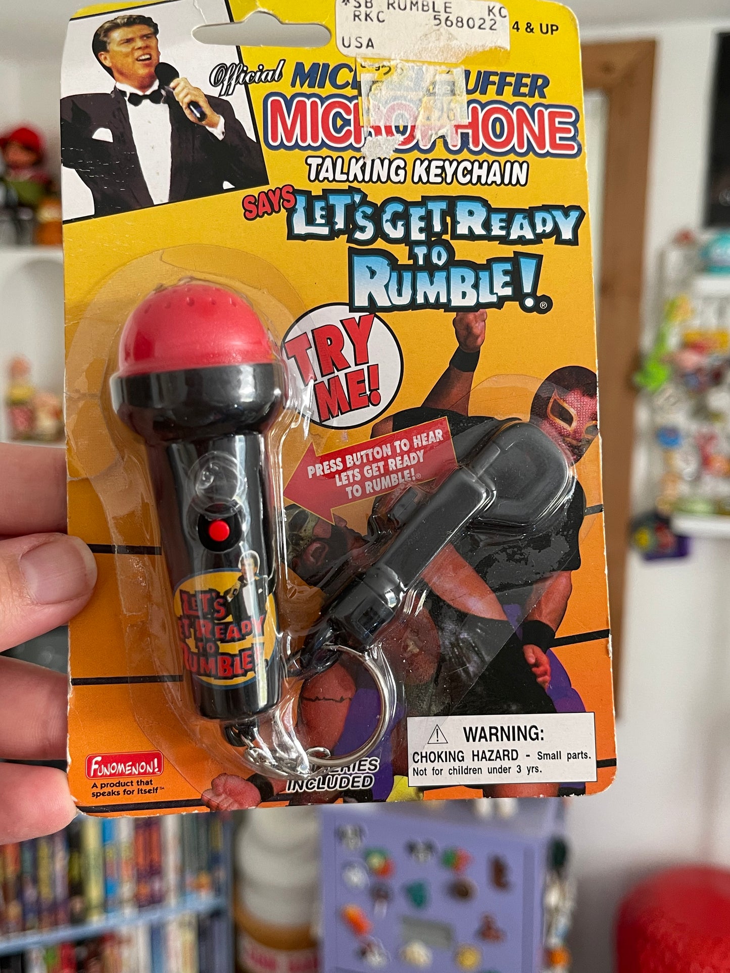 90's mini microphone keychain