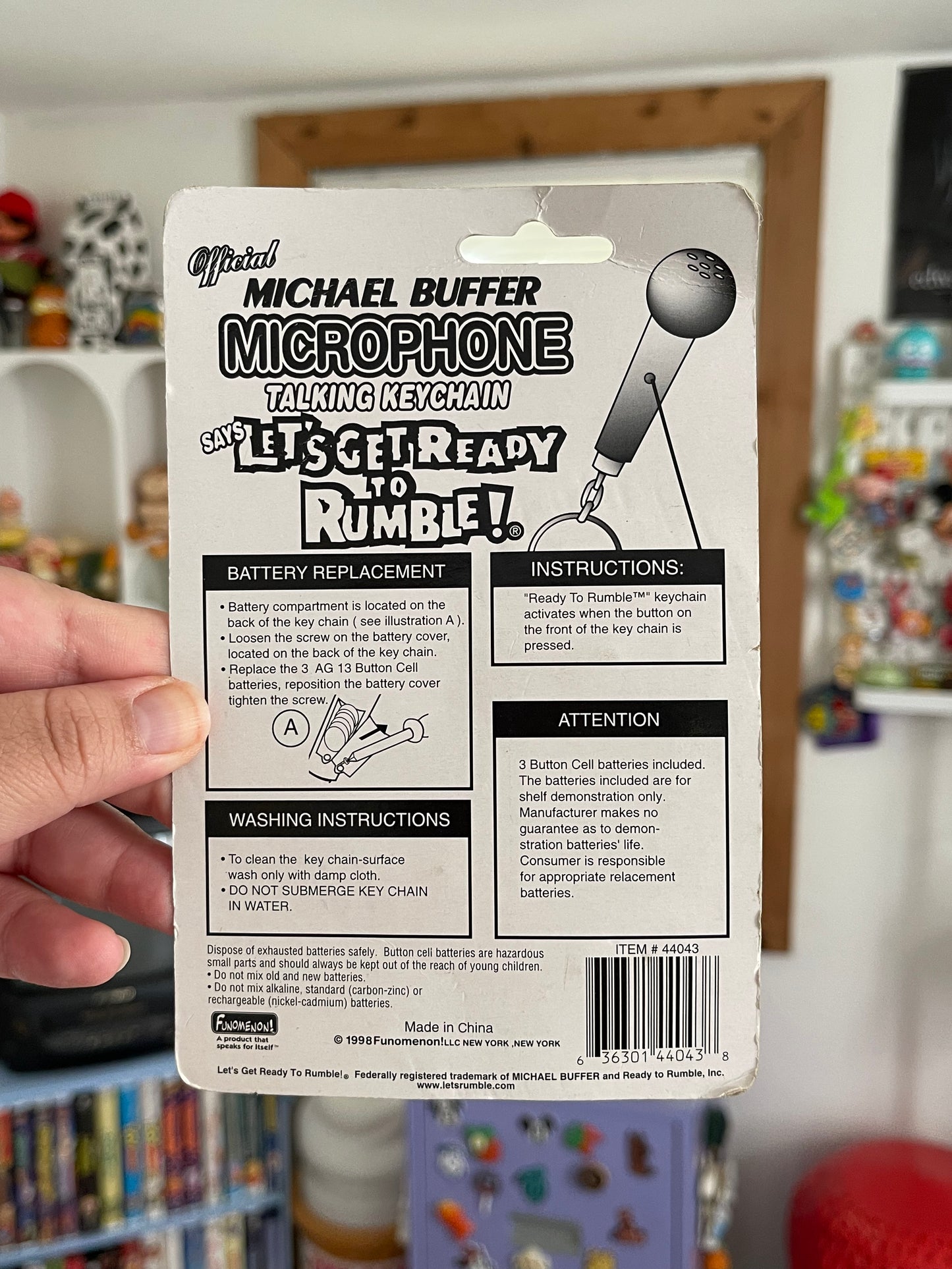 90's mini microphone keychain