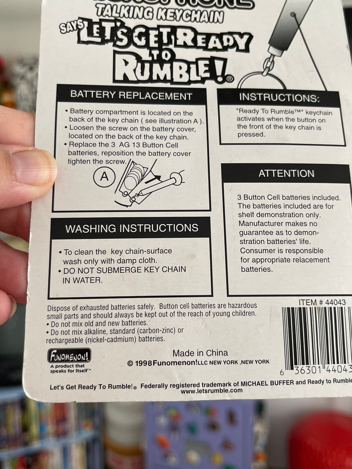 90's mini microphone keychain