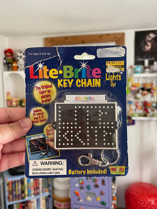 90's Lite Brite mini game keychain