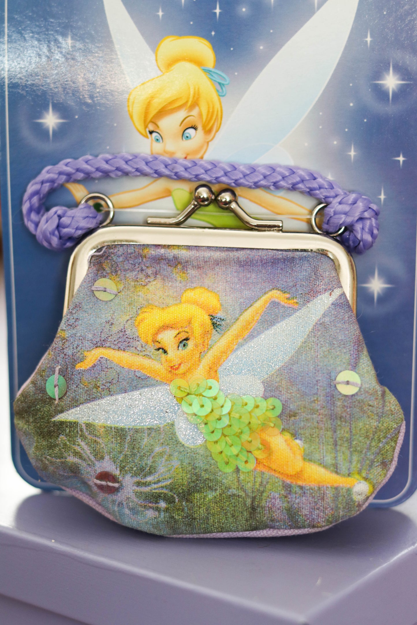 2000s Tinkerbell Sequin Kisslock Coin Purse