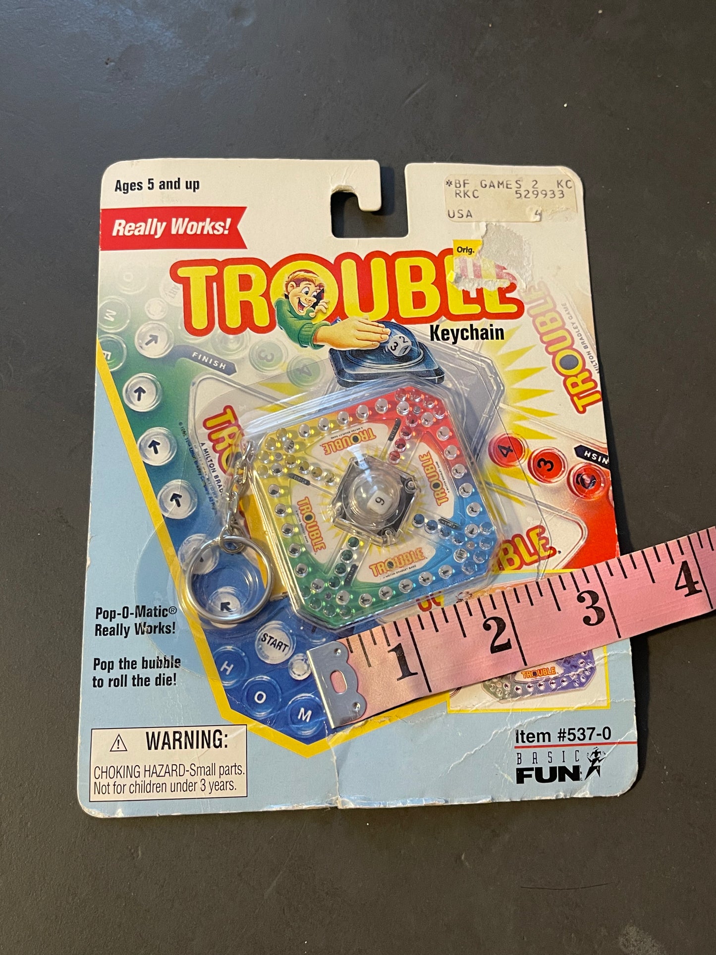 90s Trouble mini game keychain