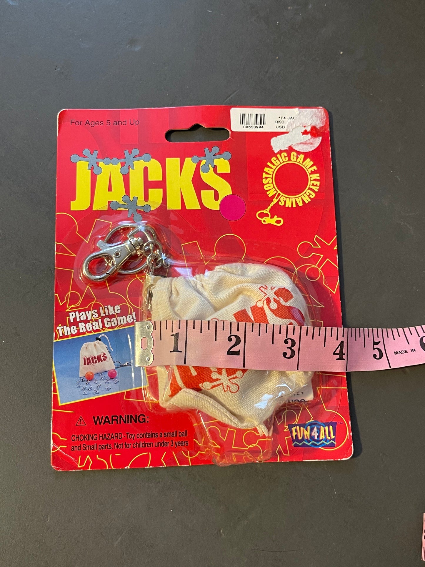 Nostalgic Jacks mini game keychain