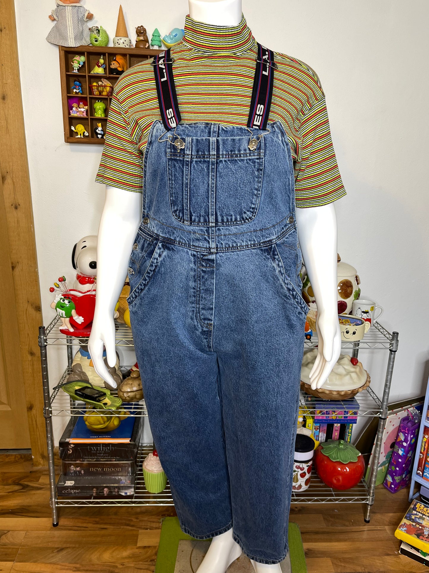 Vintage 90s L.A Blues Denim Overalls Sz L/XL