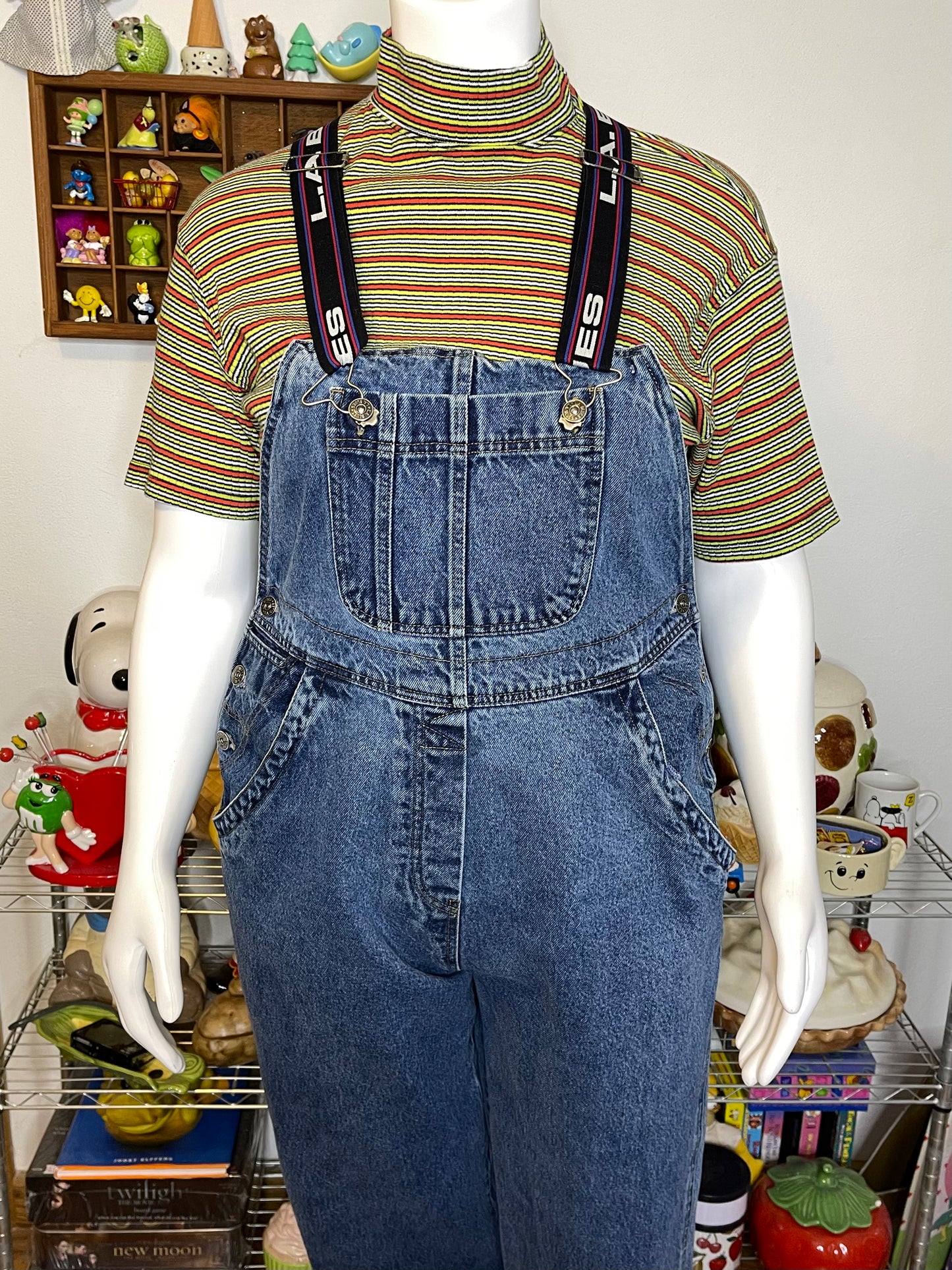 Vintage 90s L.A Blues Denim Overalls Sz L/XL
