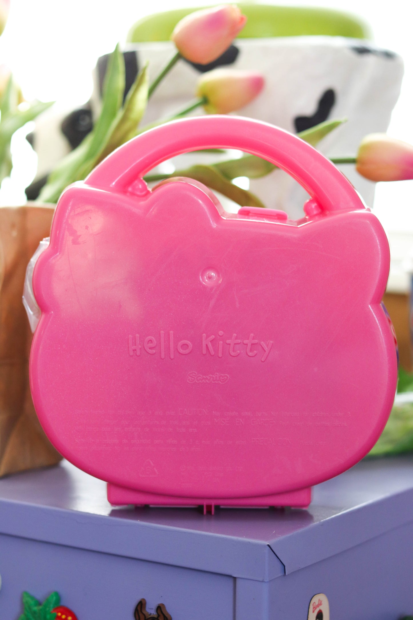 Vintage 2000s Hello Kitty Sanrio Carrying Case + Toys