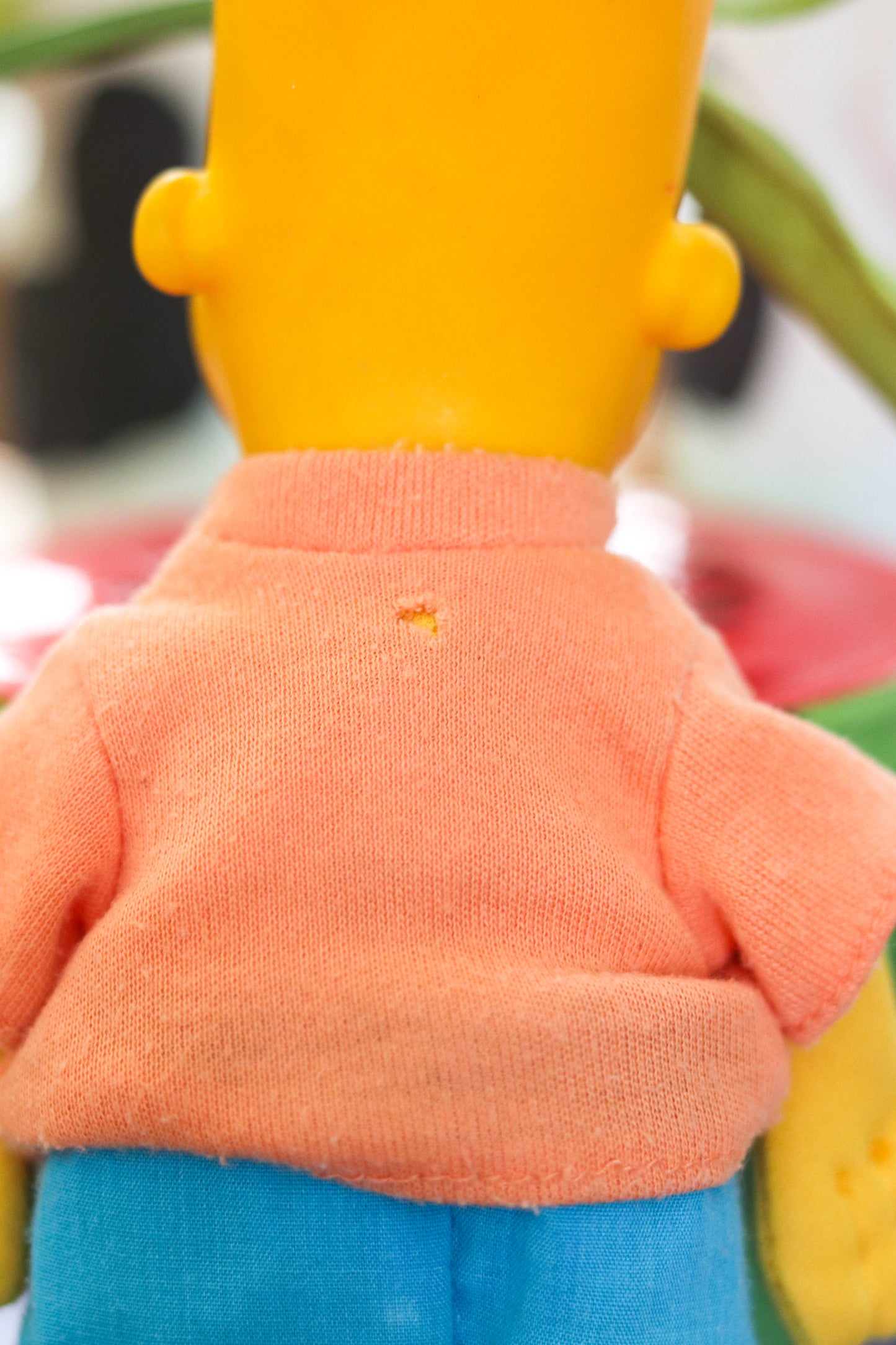 Vintage 90s Orange Tee Bart Simpson Plush