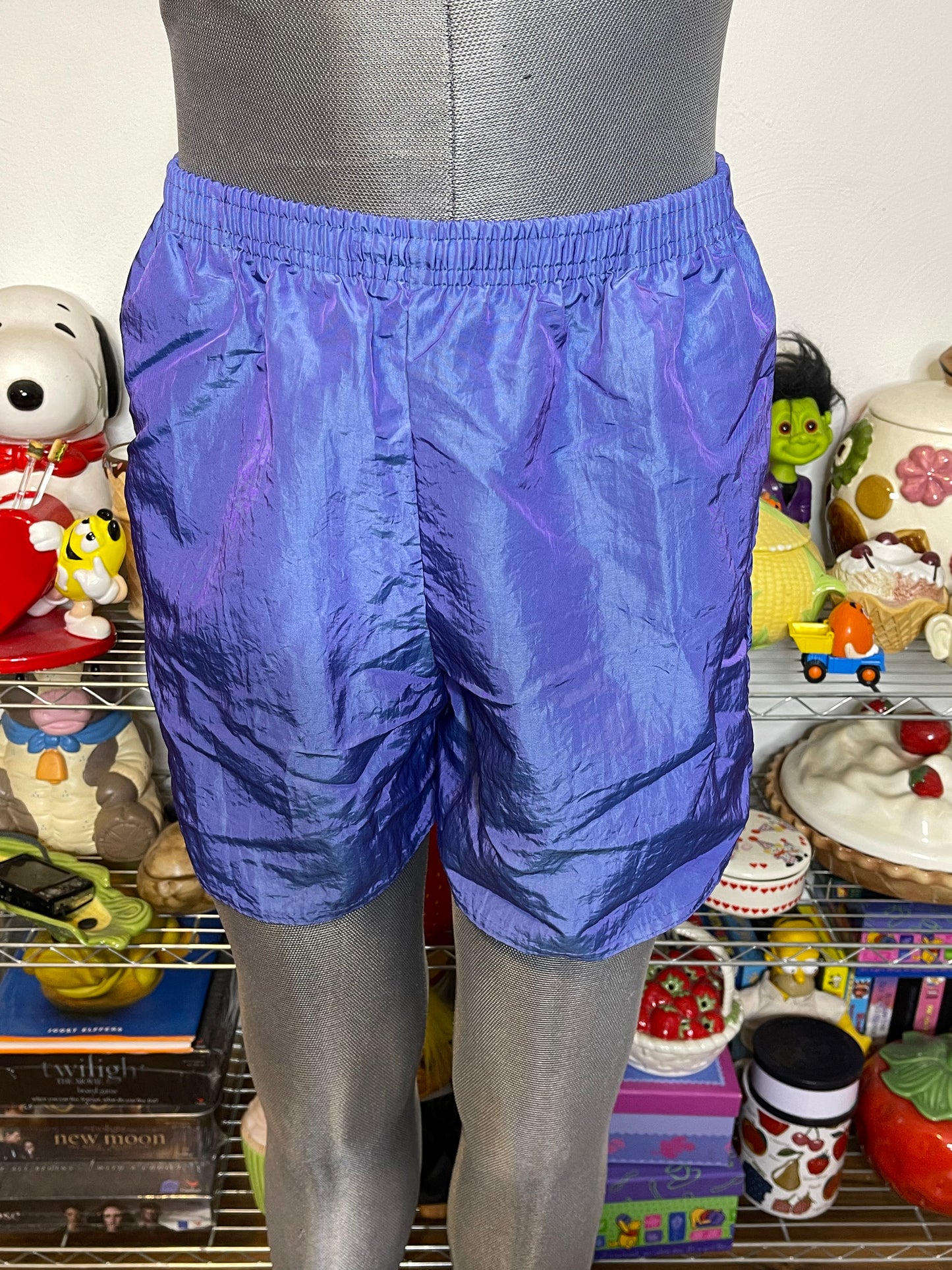 Vintage Duo Chrome Iridescent Windbreaker Shorts Sz M