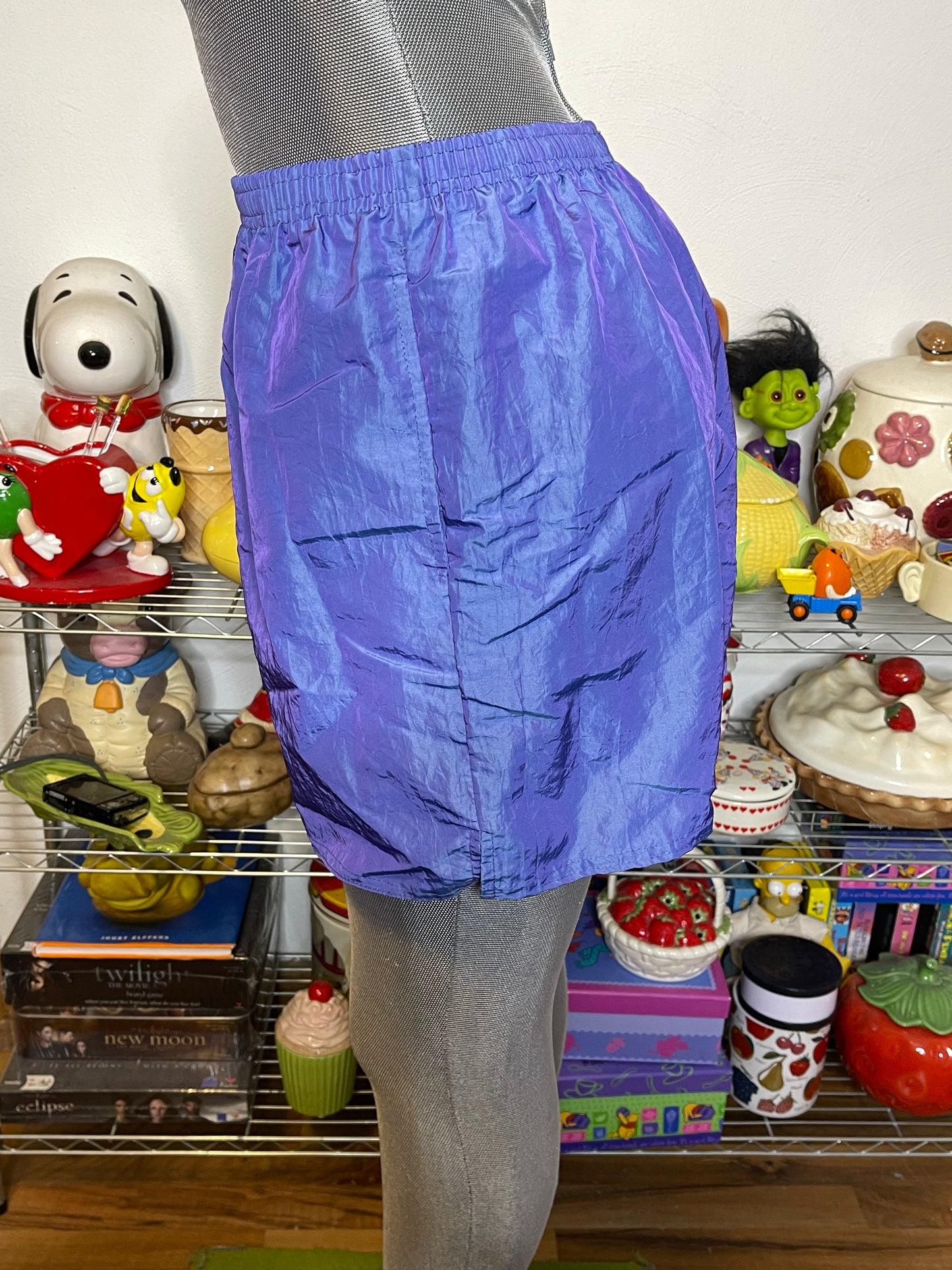 Vintage Duo Chrome Iridescent Windbreaker Shorts Sz M