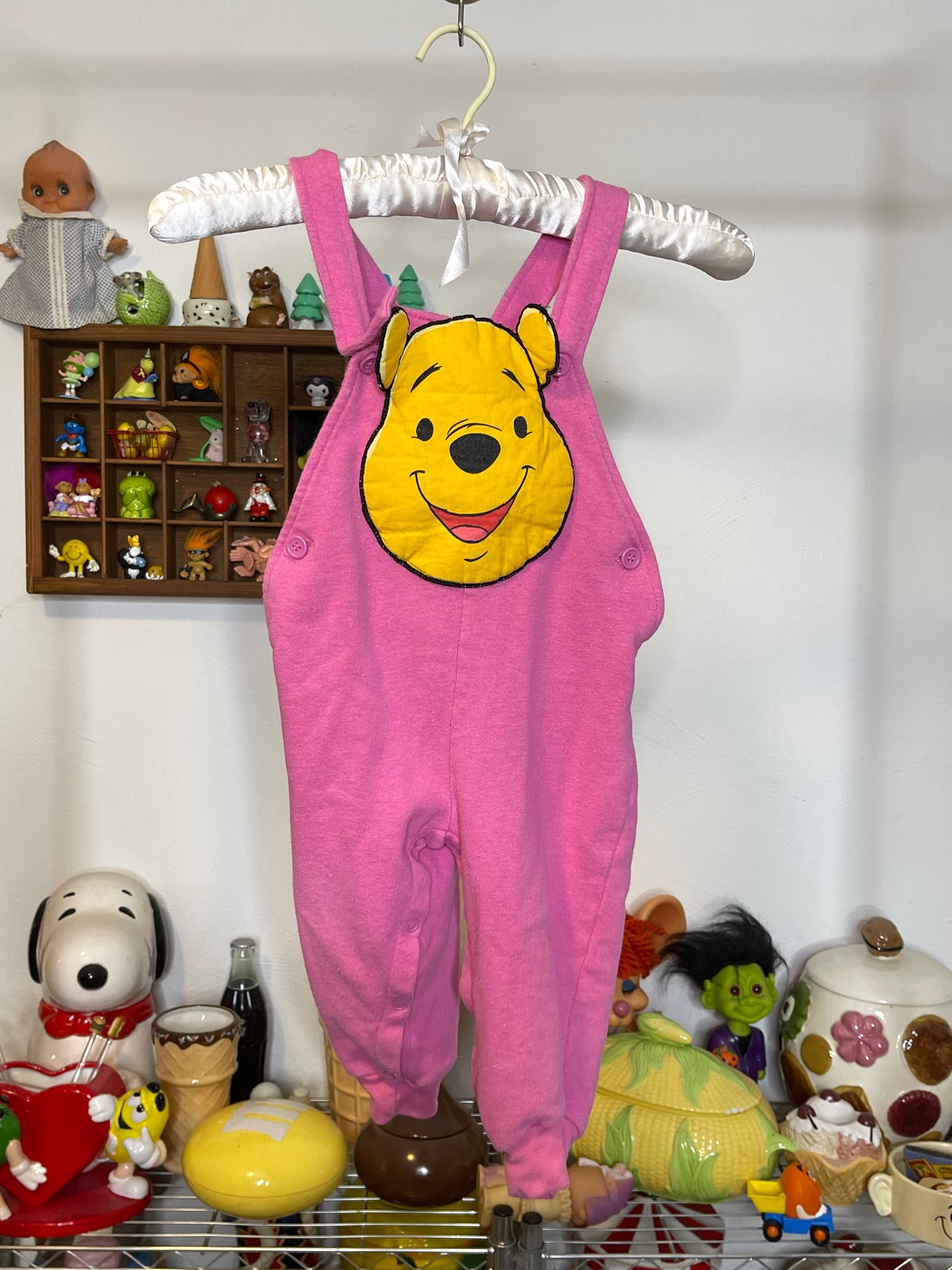 Vintage Winnie The Pooh 2pc Overalls Romper Set Sz 18M