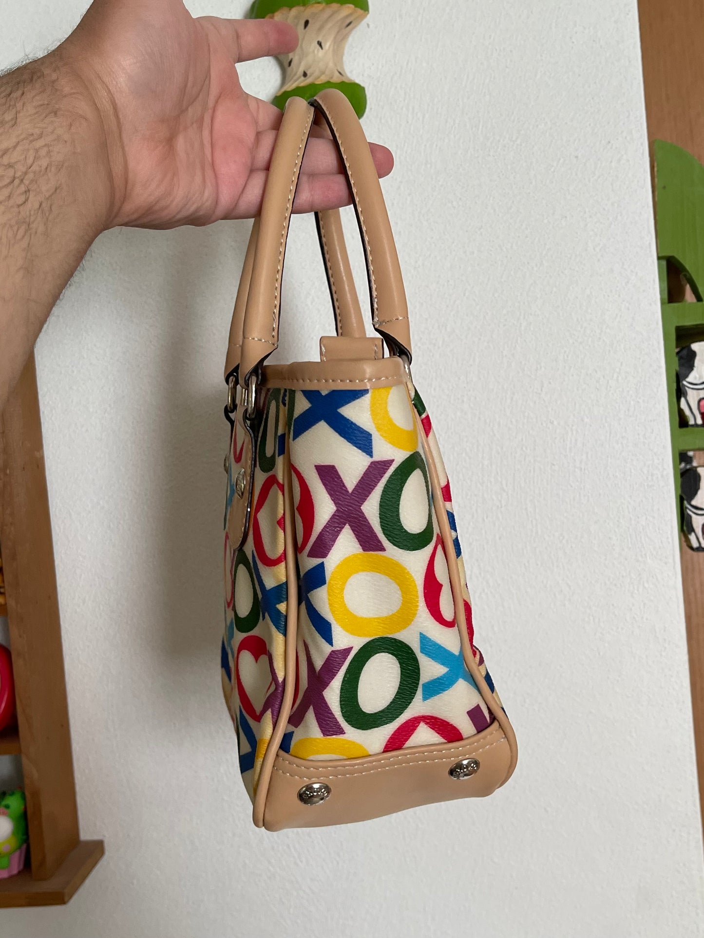 2000s Colorful XOXO Hand Held Purse