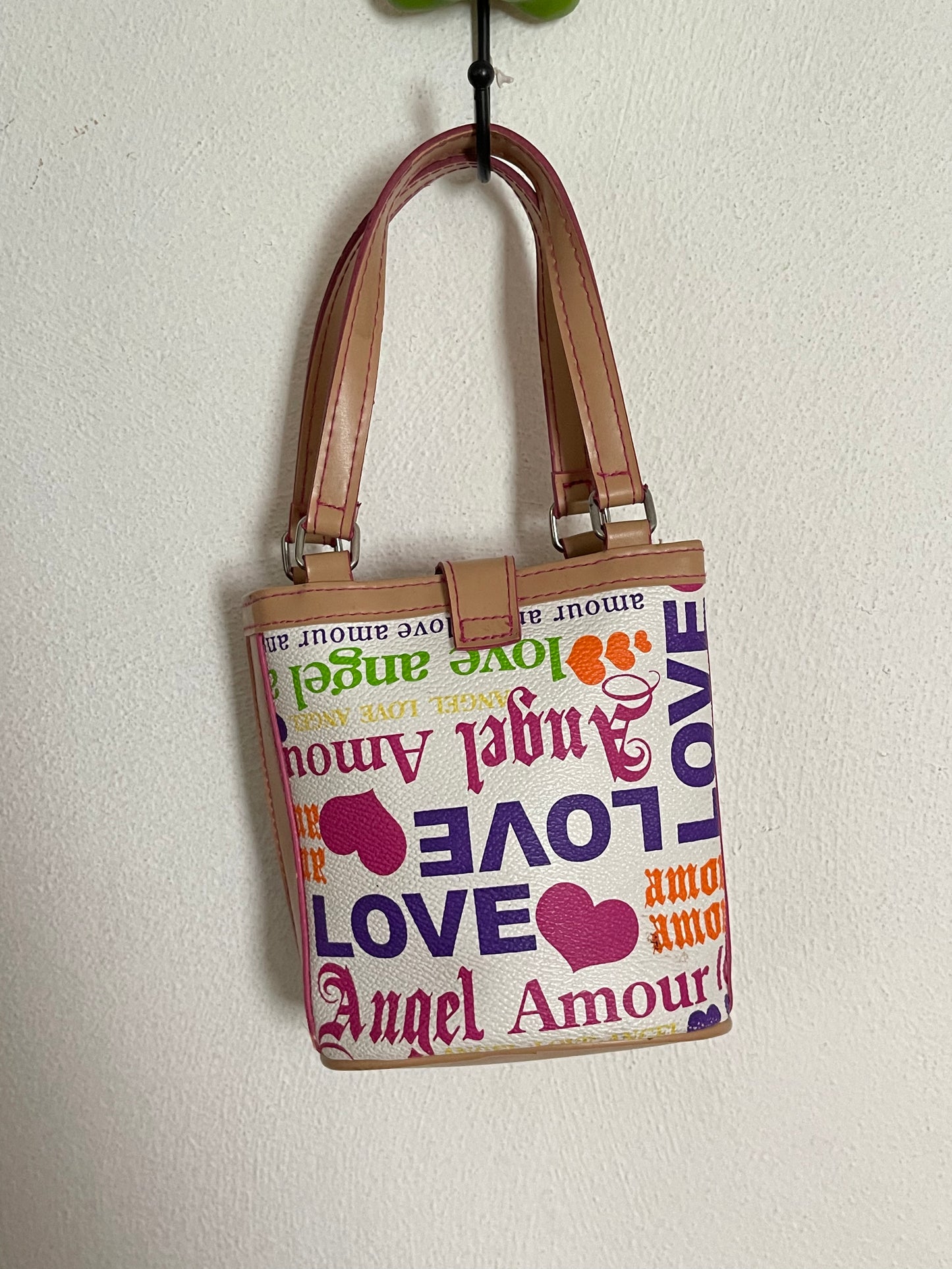 2000s Small Angel Bucket Hand Held Bag