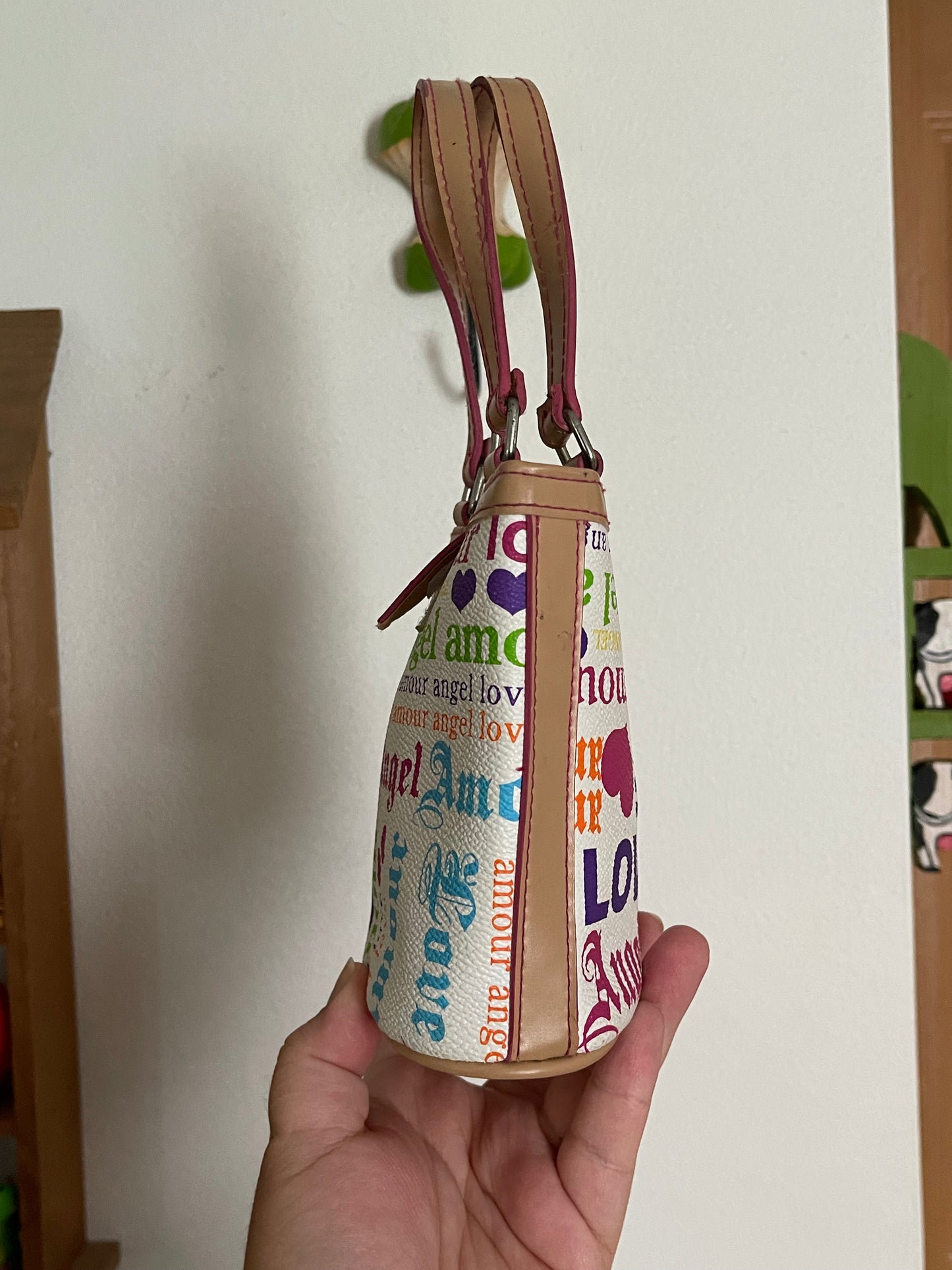 2000s Small Angel Bucket Hand Held Bag