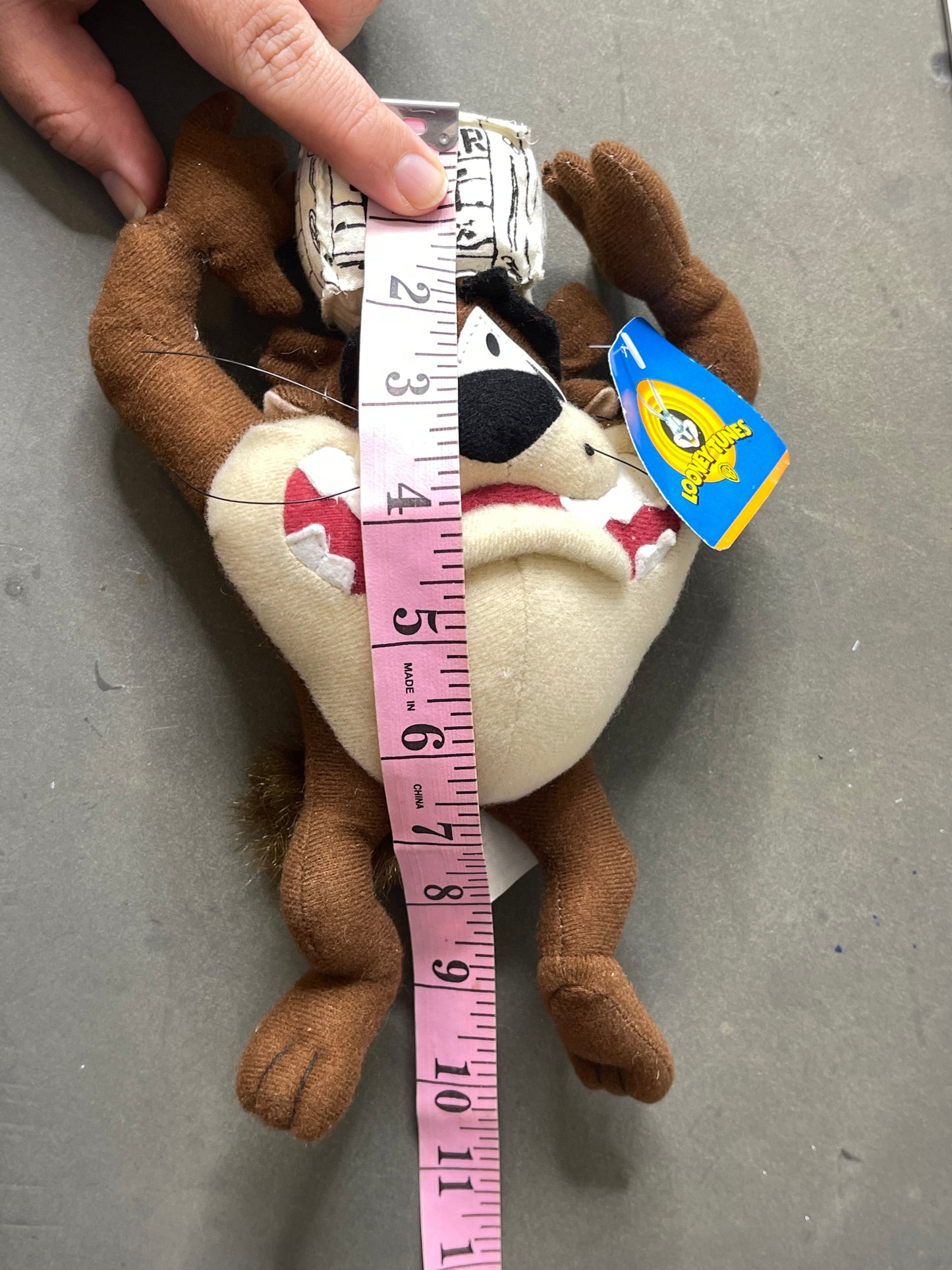 Vintage 2000s Danger Tasmanian Devil Deadstock Plush