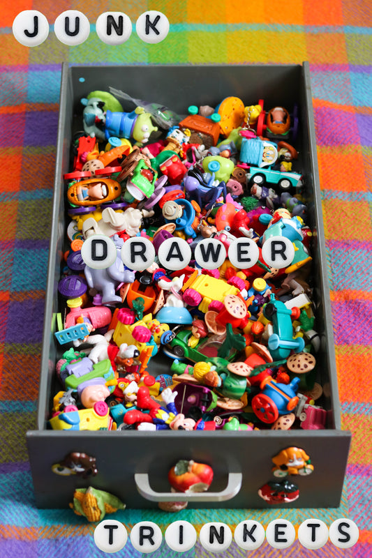Vintage Junk Drawer Trinkets Bag