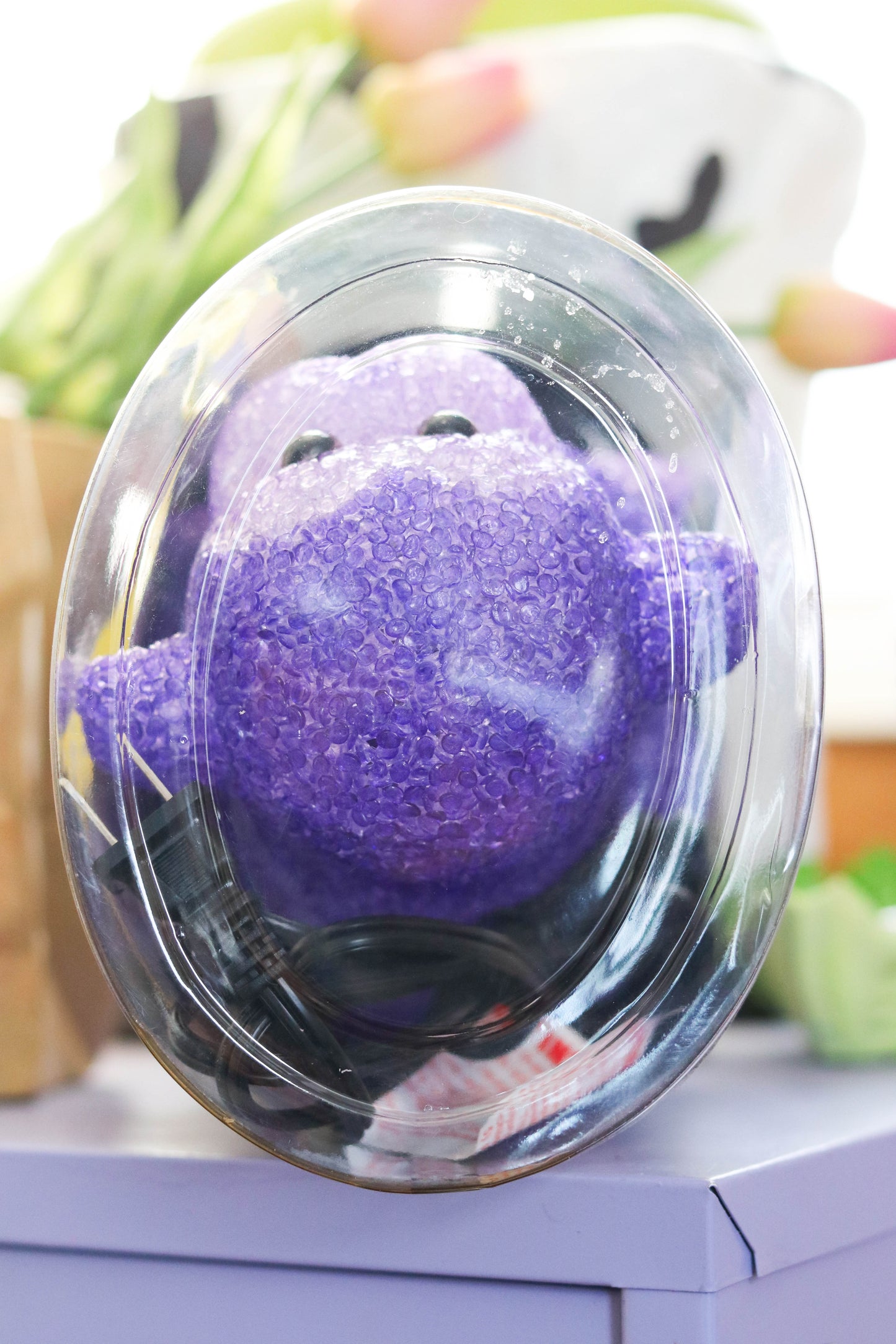2000s Deadstock Purple Monkey Popcorn Glow Lamp