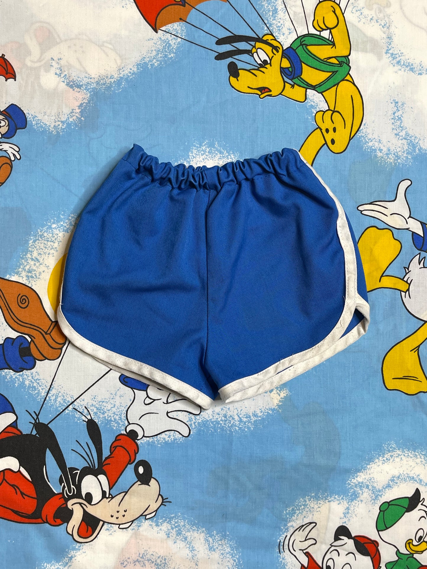 Vintage Blue White Striped Sporty Shorts Sz 24M