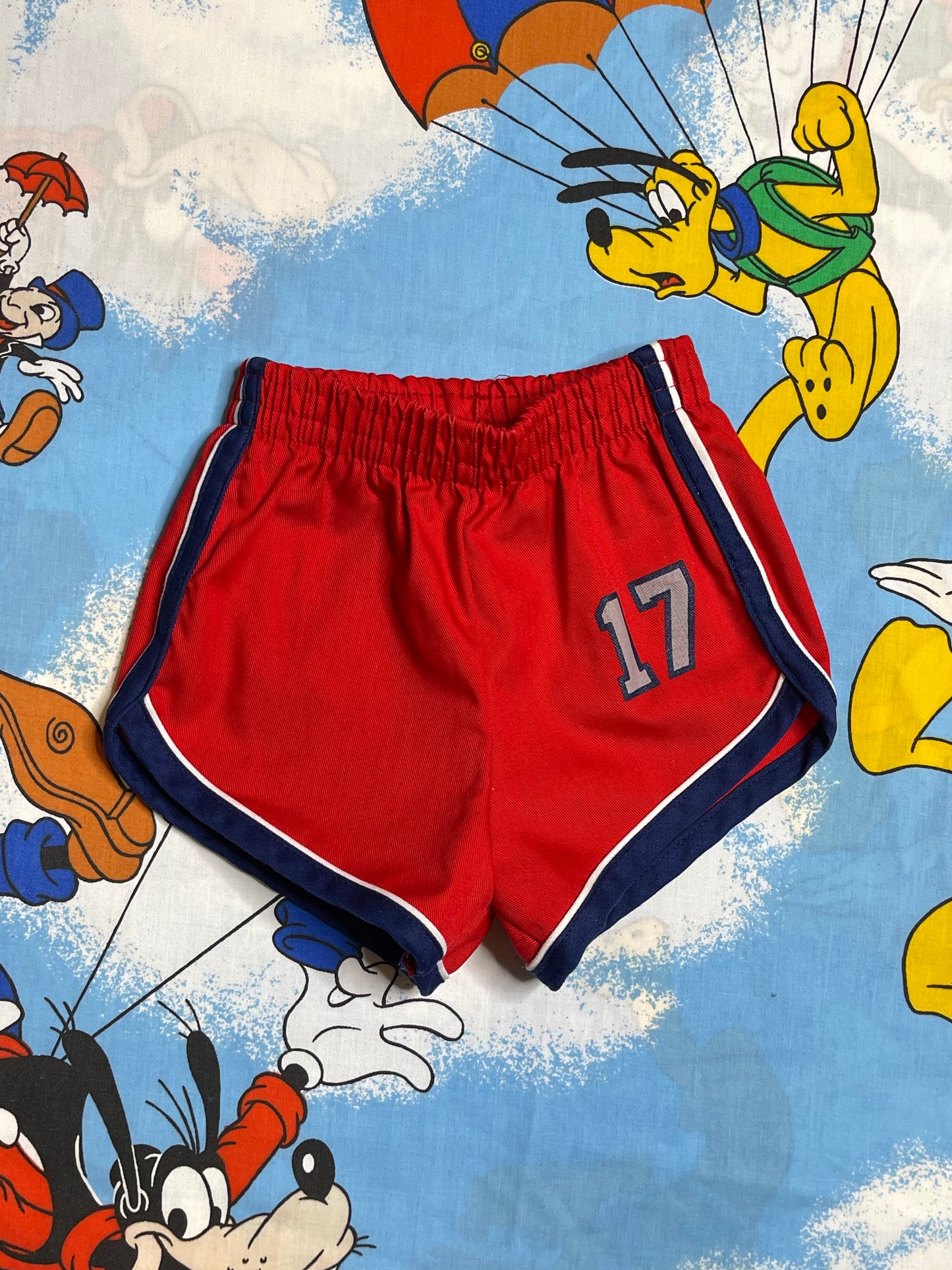 Vintage Red Striped Sporty 17 Shorts Sz 2T