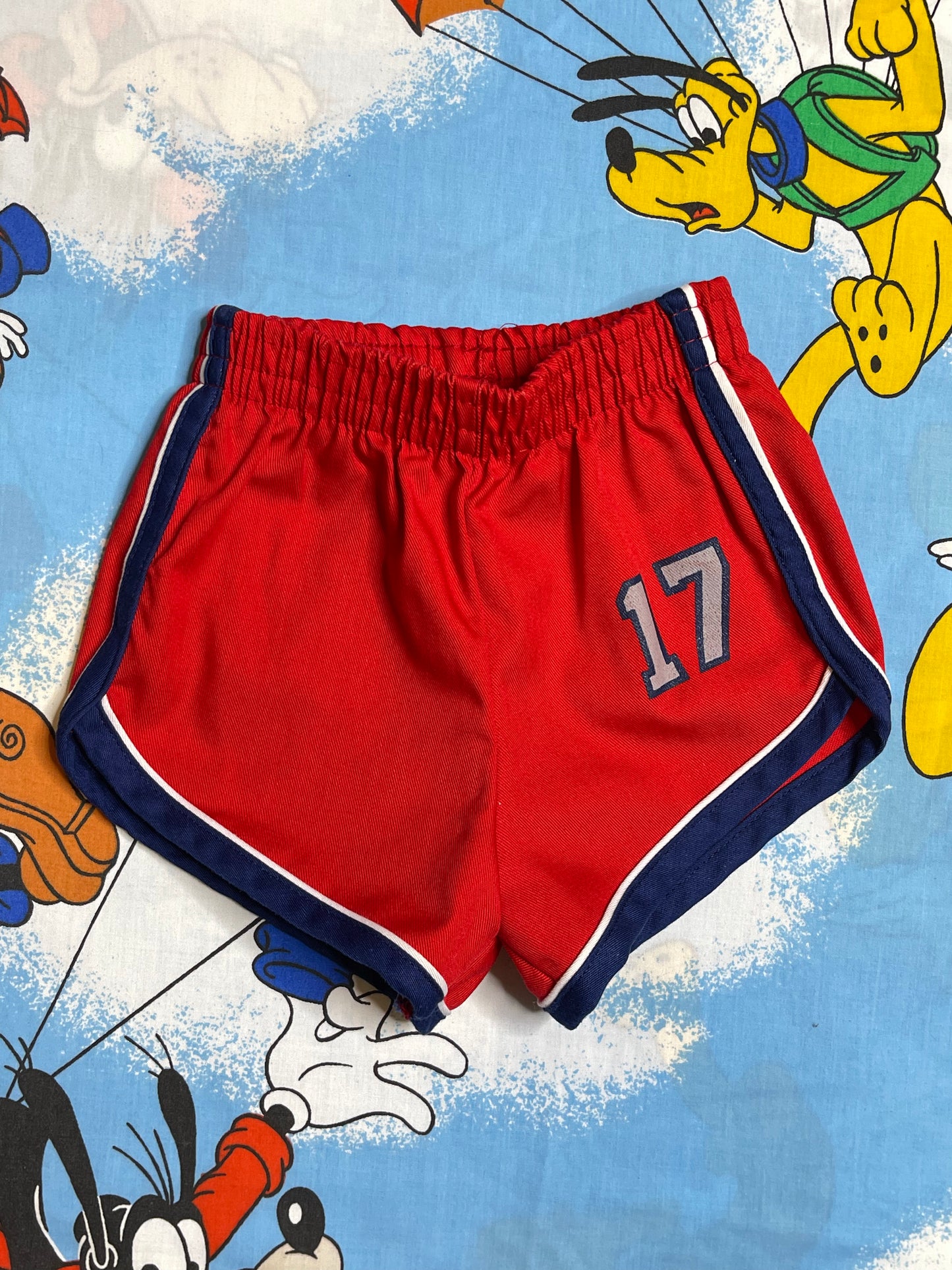 Vintage Red Striped Sporty 17 Shorts Sz 2T