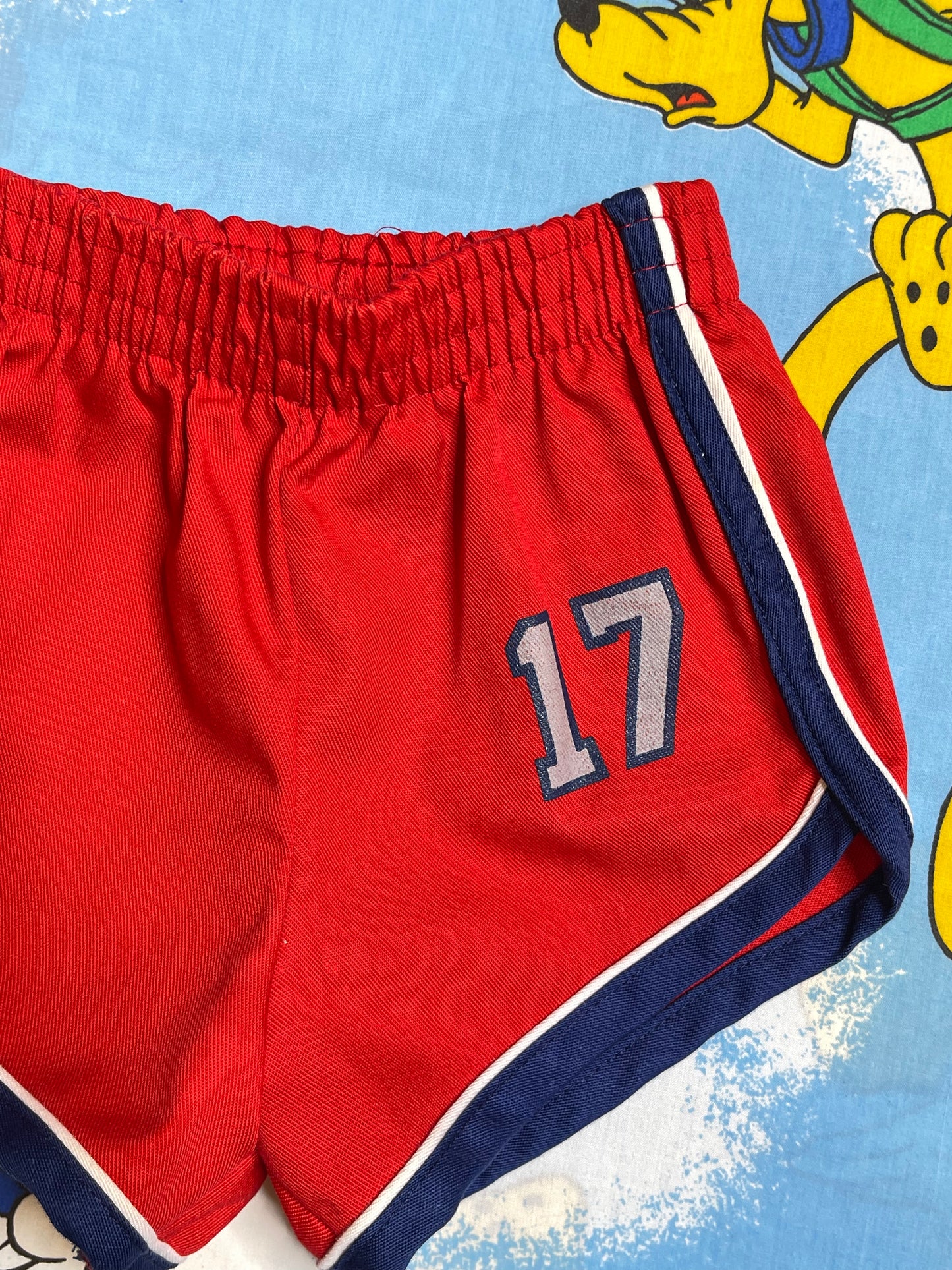Vintage Red Striped Sporty 17 Shorts Sz 2T