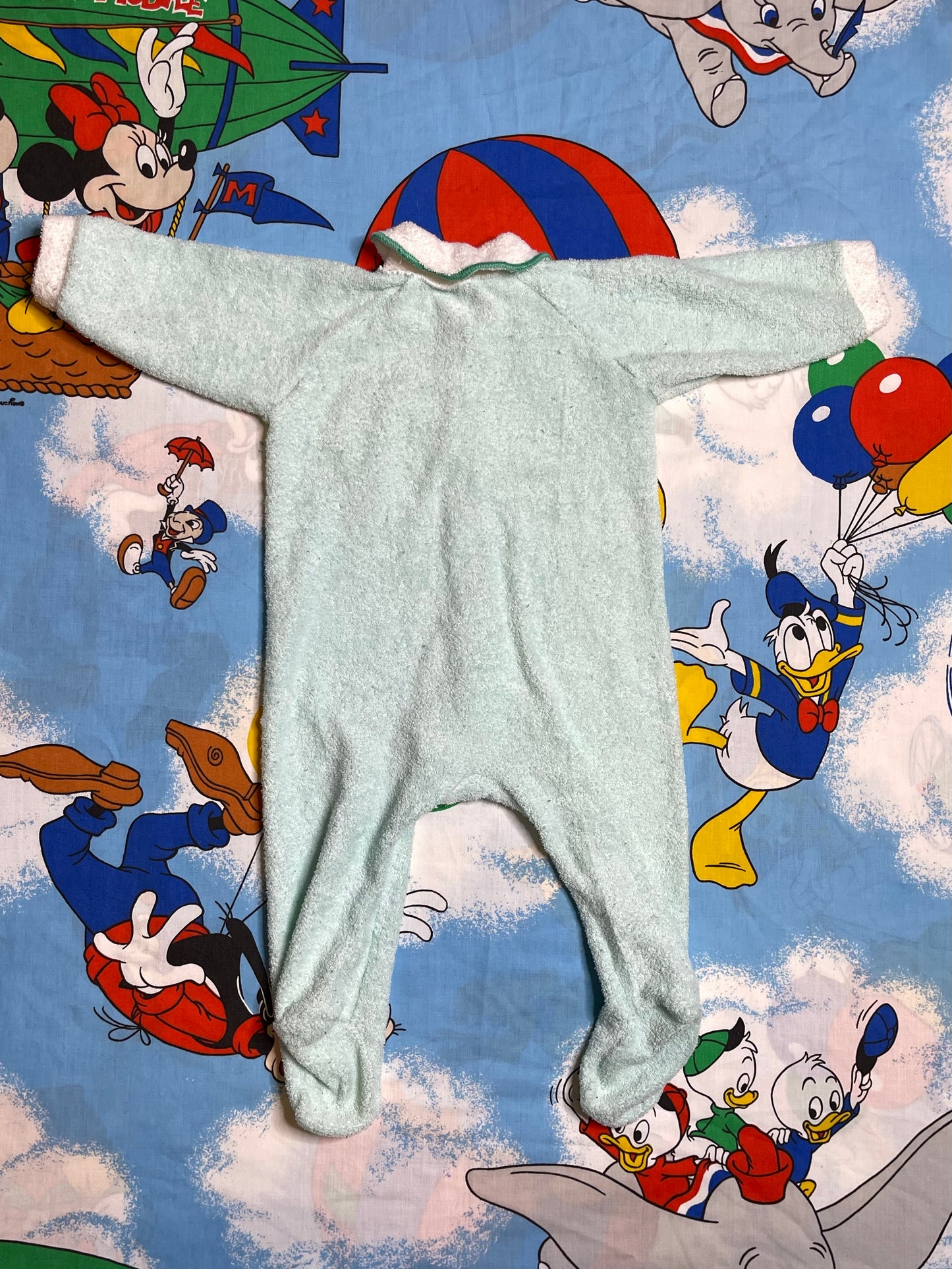 Vintage Pastel Ice Cream Terrycloth Onesie Sz 2B