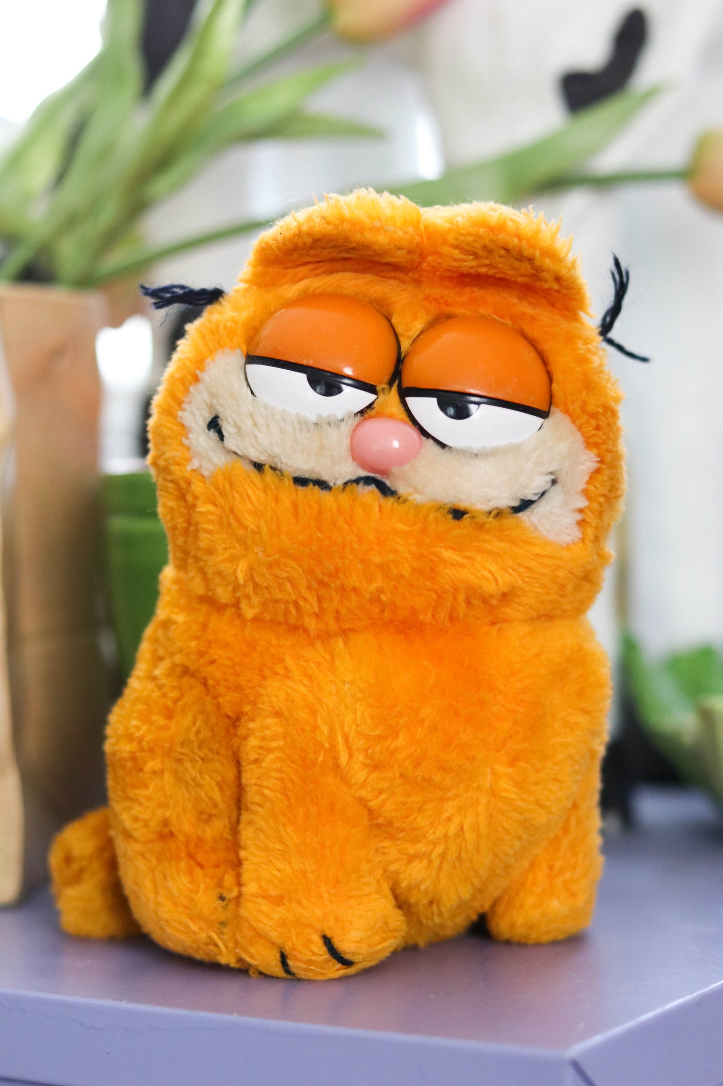 Vintage 80s Sitting Garfield Plush