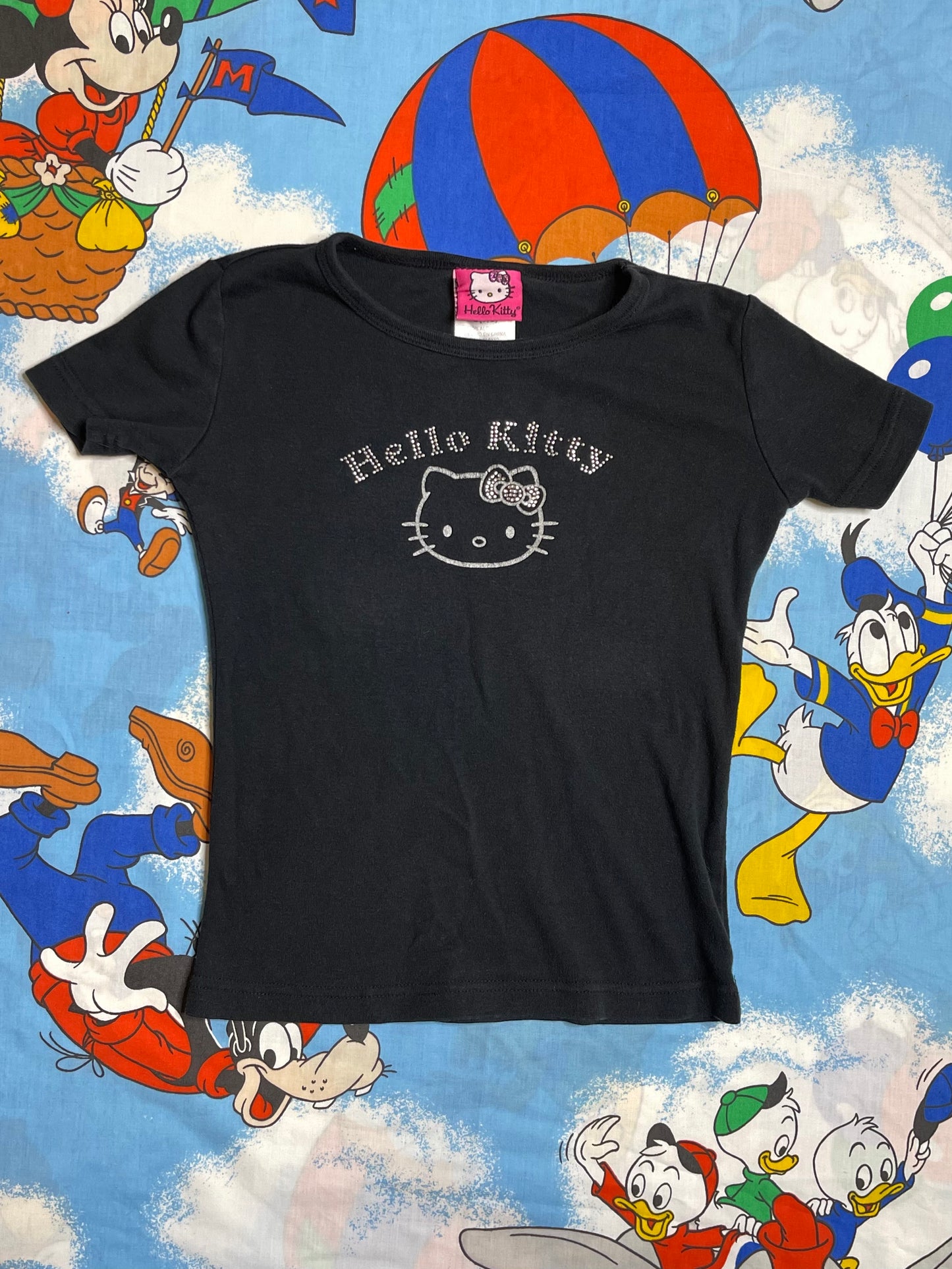 2000s Hello Kitty Bedazzled Kids Tee Sz S (7/8)