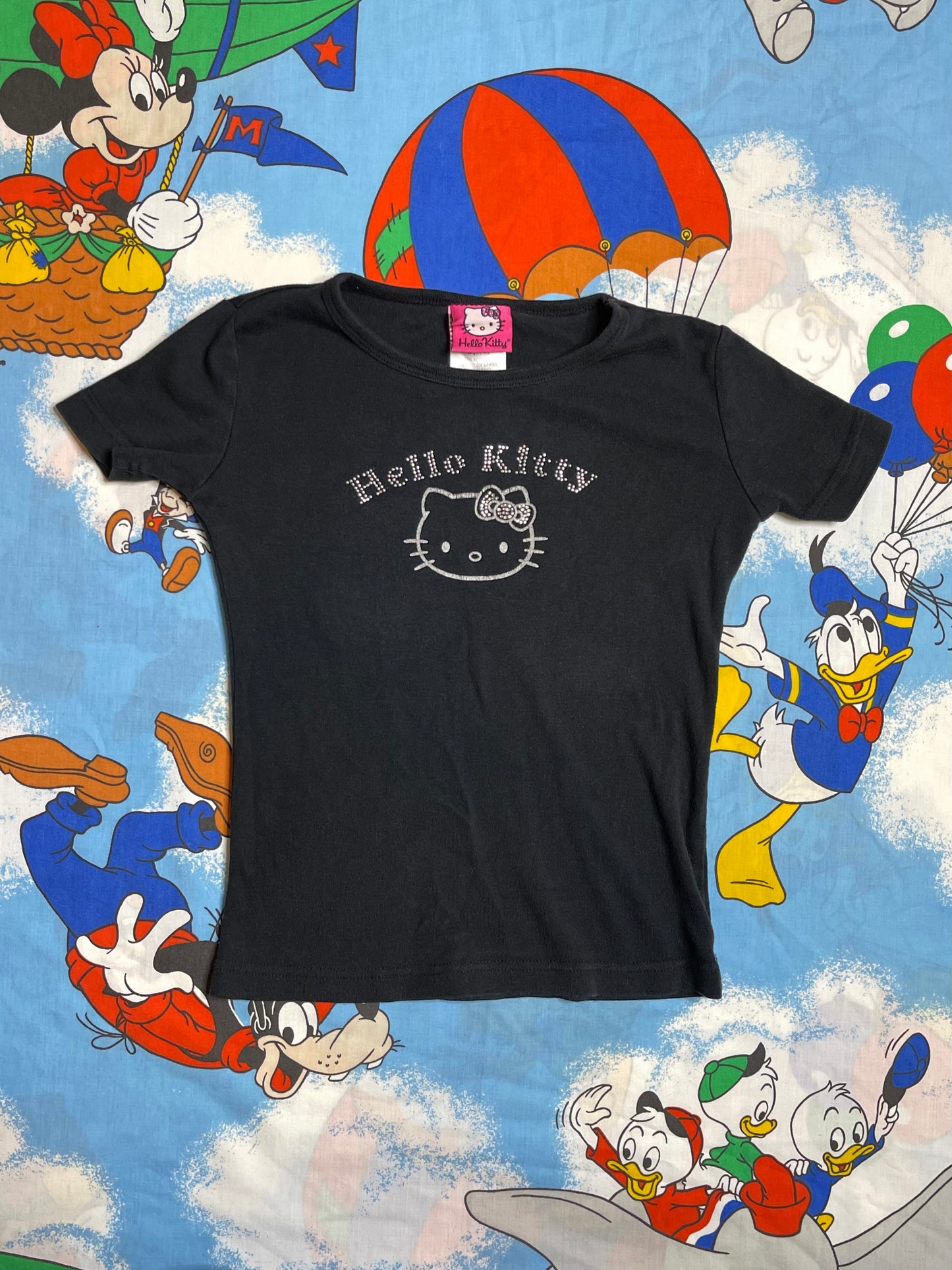 2000s Hello Kitty Bedazzled Kids Tee Sz S (7/8)