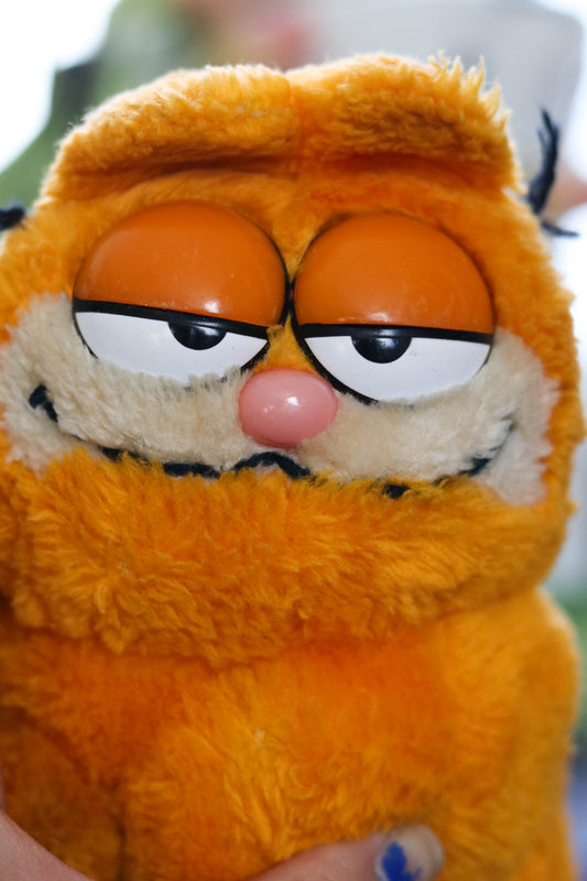 Vintage 80s Sitting Garfield Plush