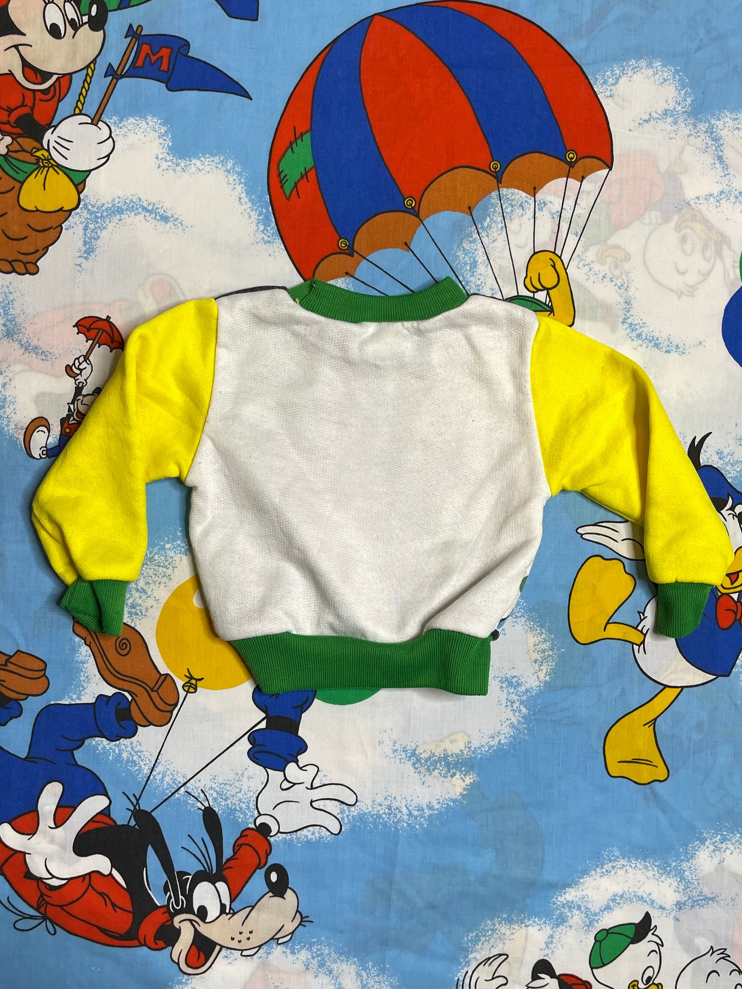 Vintage Colorful Dog Cat Football Sweater Sz 18M