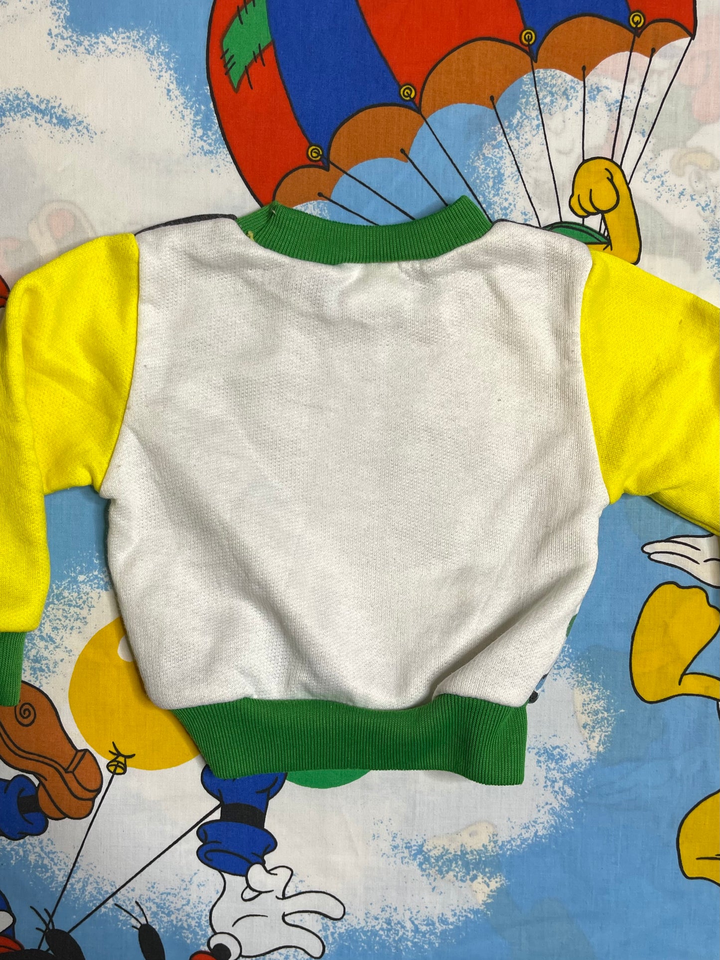 Vintage Colorful Dog Cat Football Sweater Sz 18M
