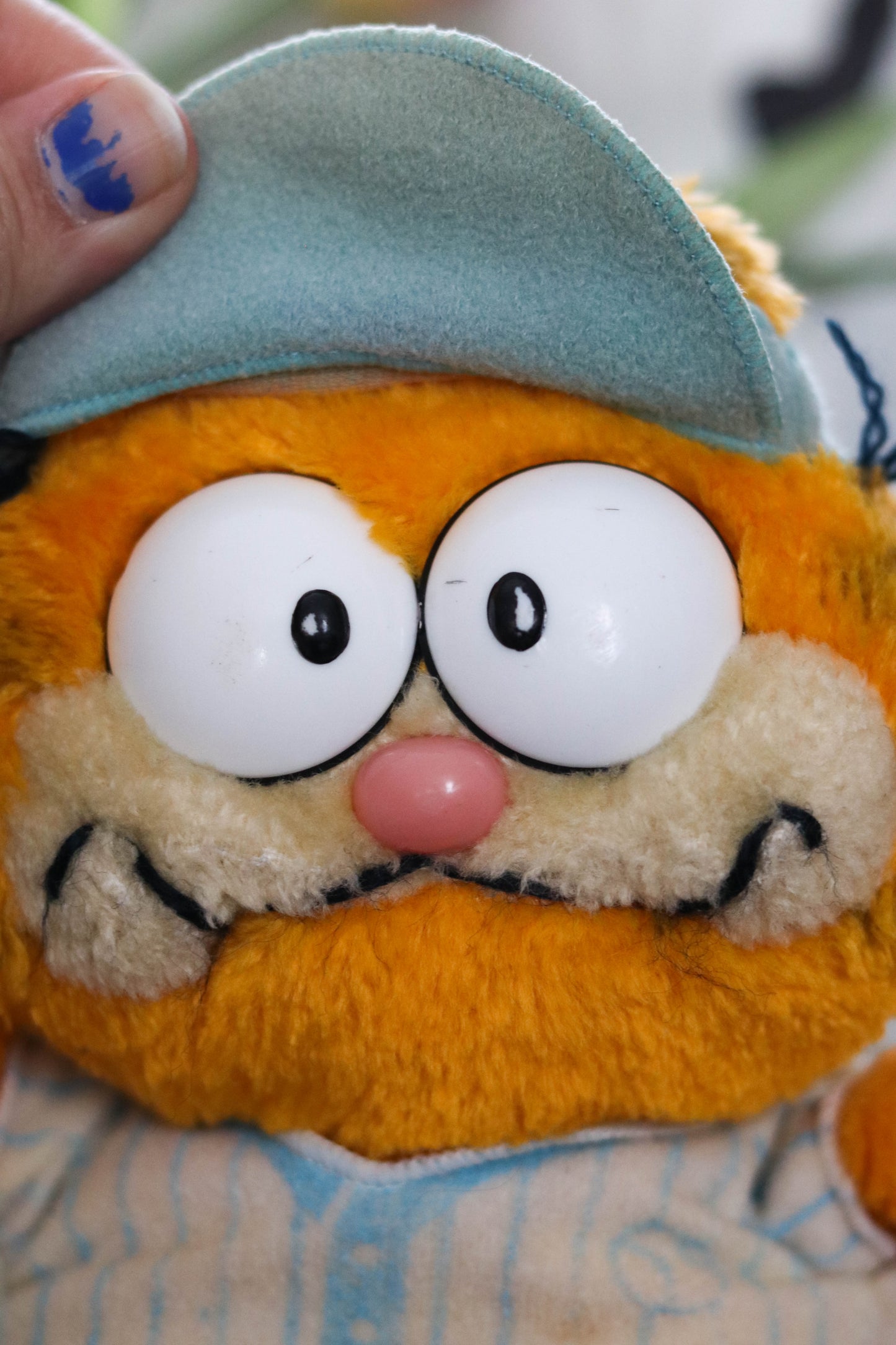 Vintage 80s Baseball Garfield Plush