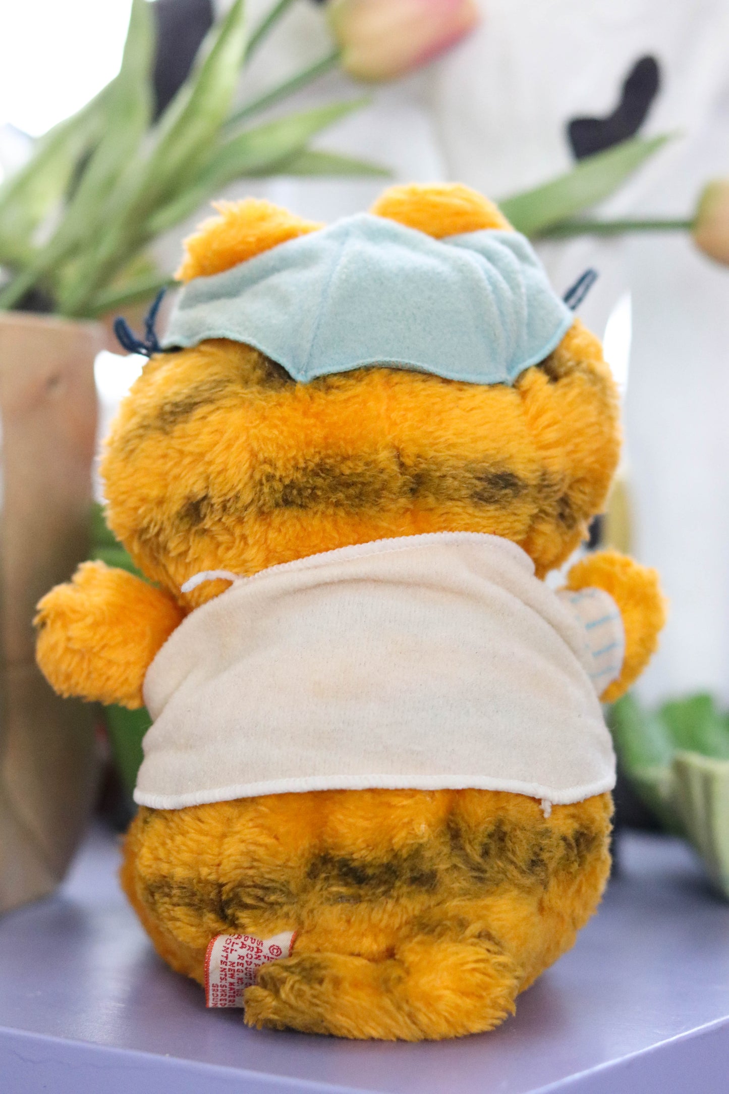 Vintage 80s Baseball Garfield Plush